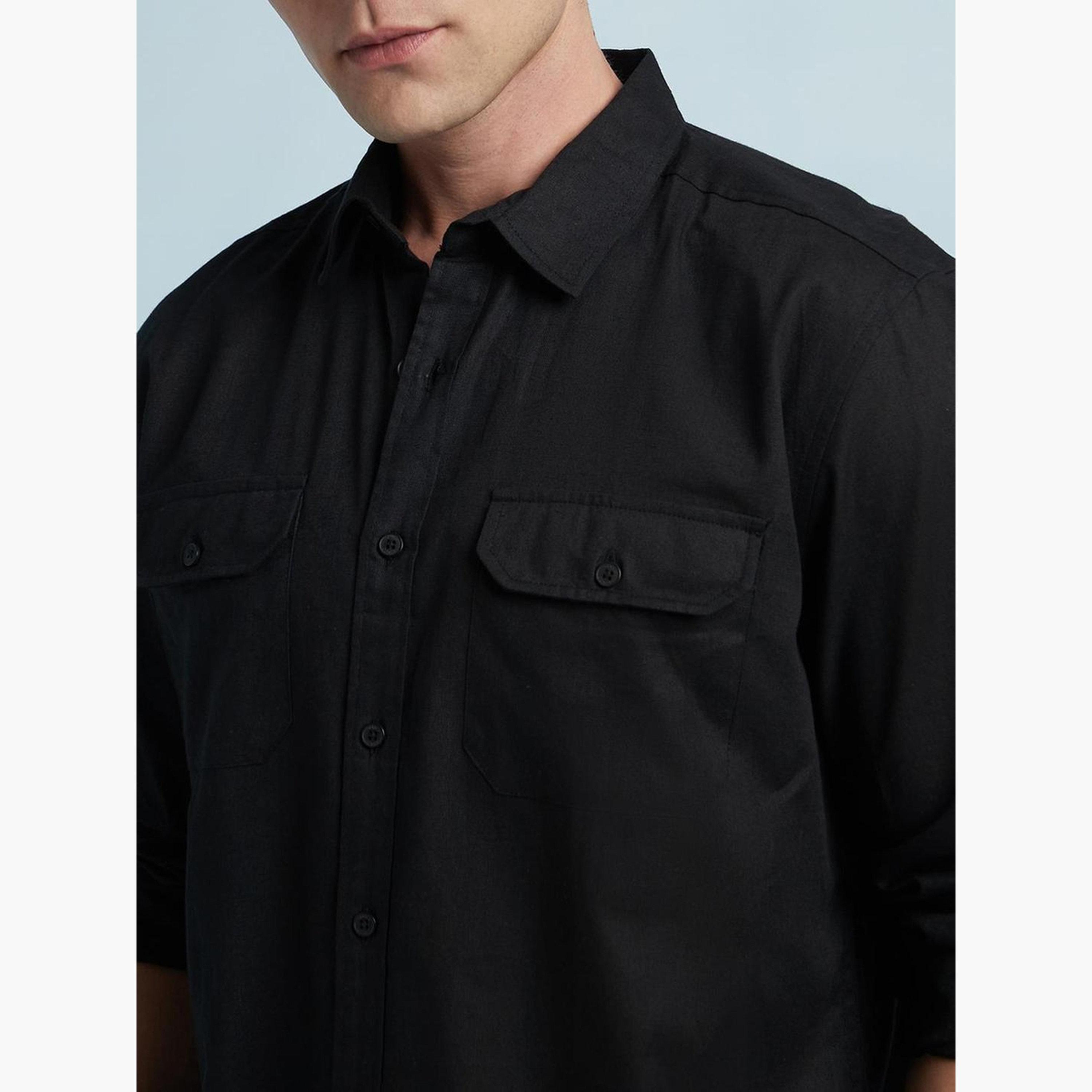 Dennis Lingo Men Linen Blend Regular Fit Shirt-men-clothing-shirts-image-4