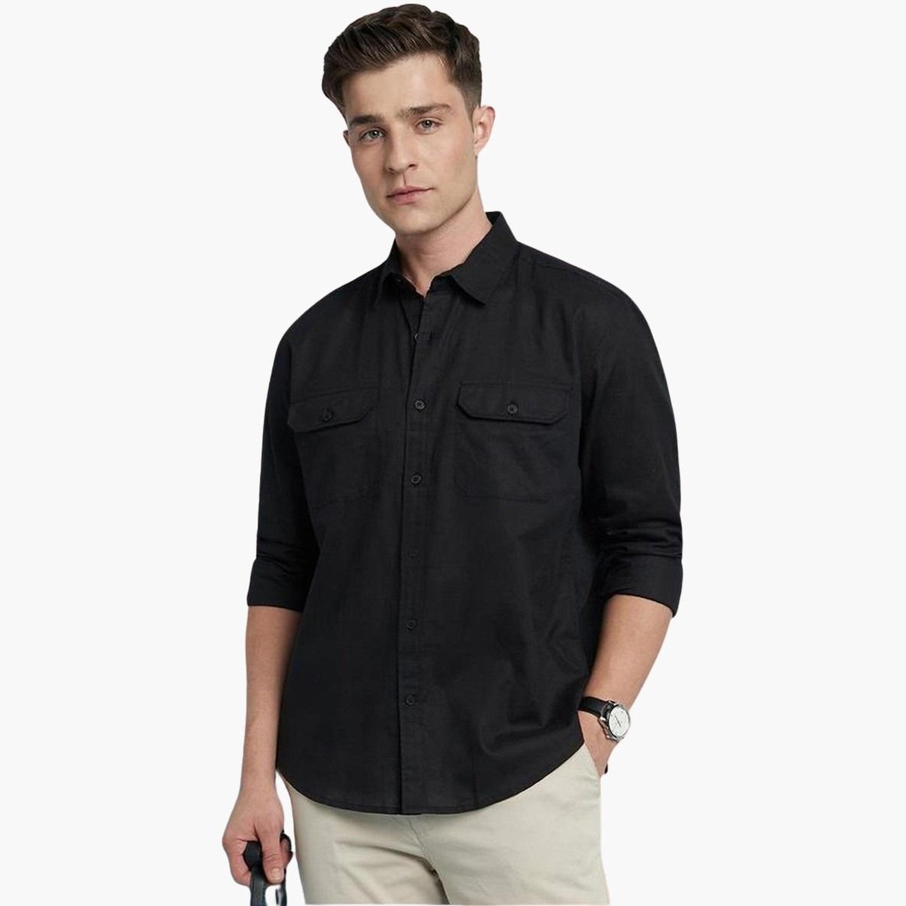 Dennis Lingo Men Linen Blend Regular Fit Shirt-men-clothing-shirts-image-5