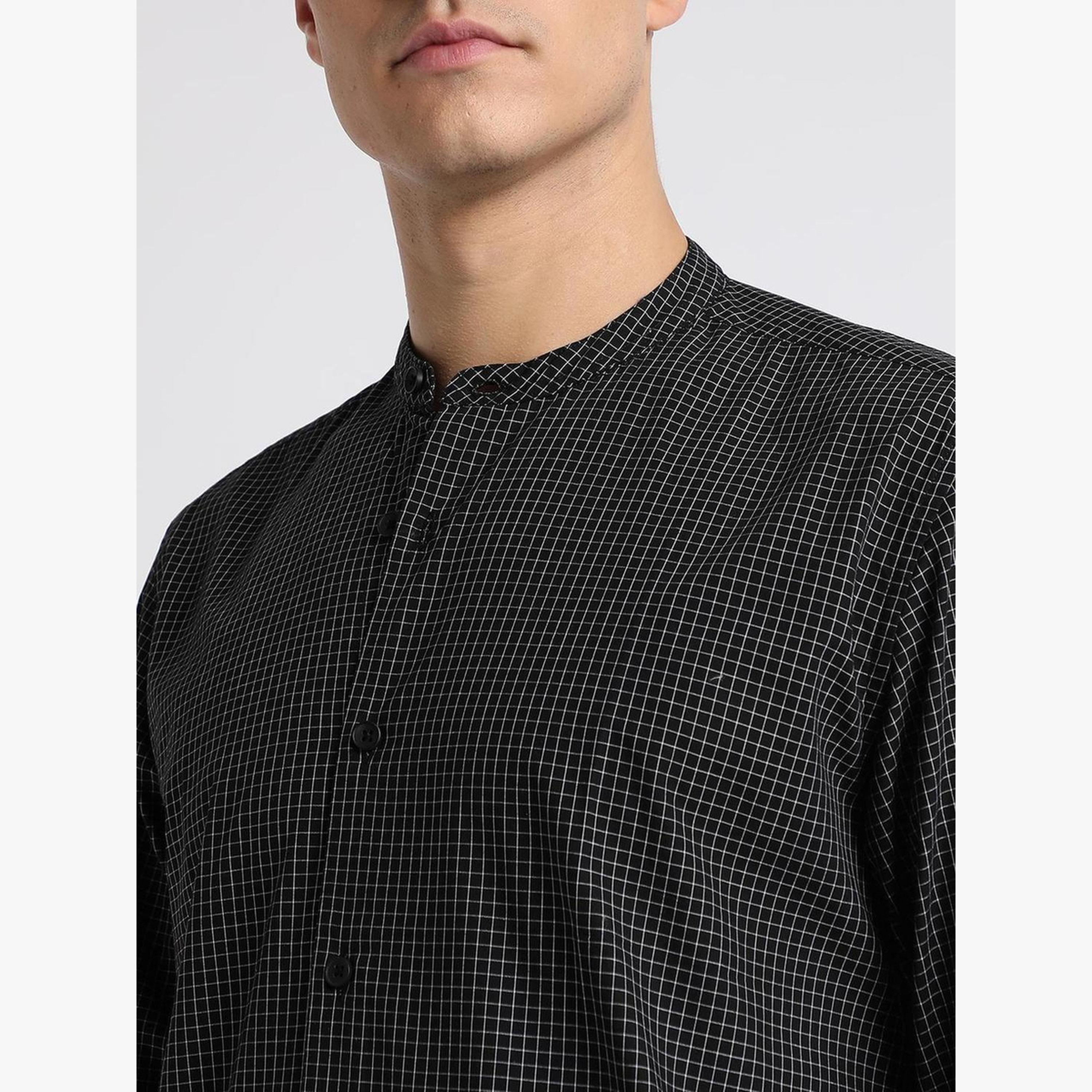 Dennis Lingo Men Slim Fit Geometric Printed Pure Cotton Shirt-men-clothing-shirts-image-5