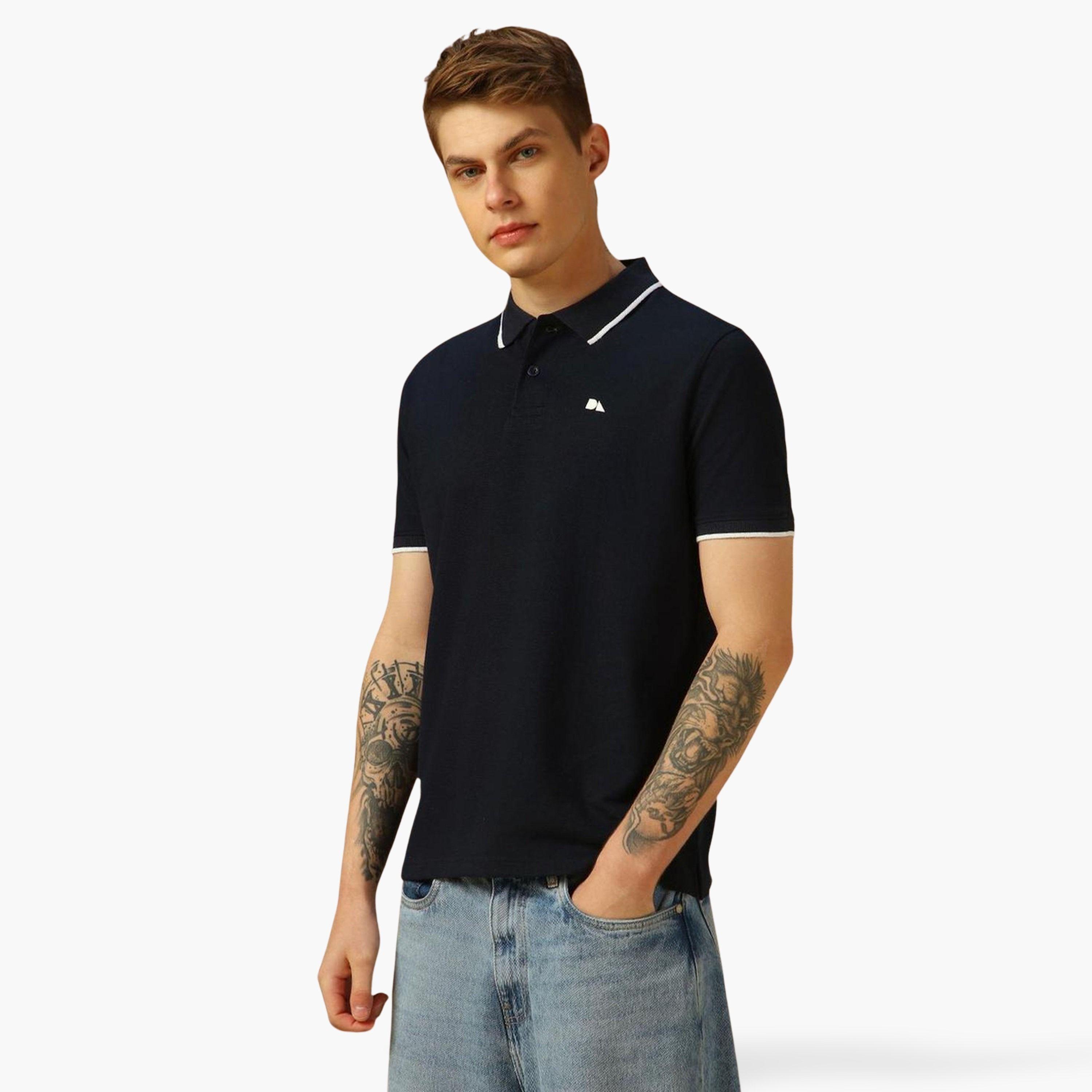 Dennis Lingo Men Tipping Detail Cotton Polo-men-clothing-tshirtsandpolos-polos-image-1