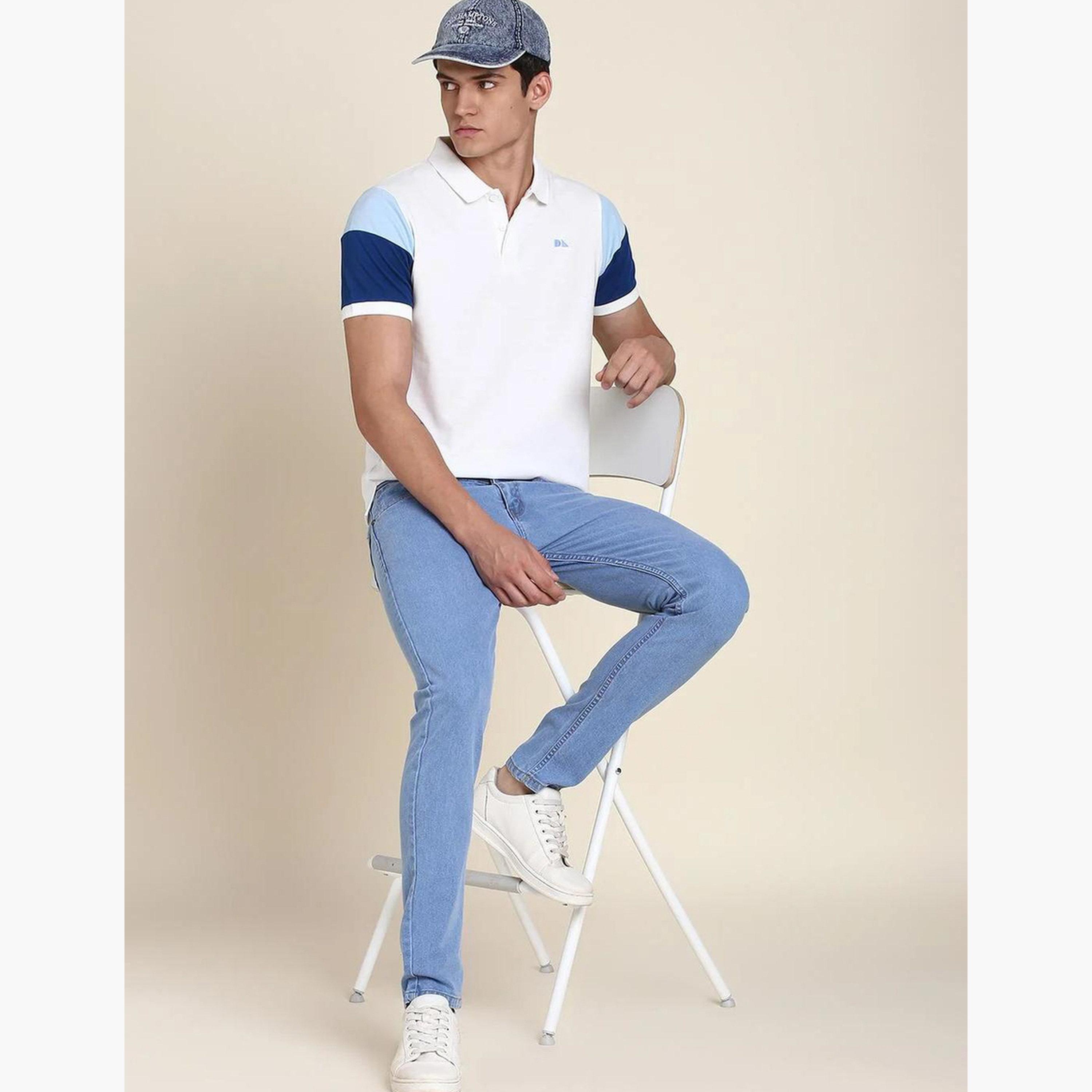 Dennis Lingo Men Contrast Sleeve Regular Fit Polo-men-clothing-tshirtsandpolos-polos-image-4