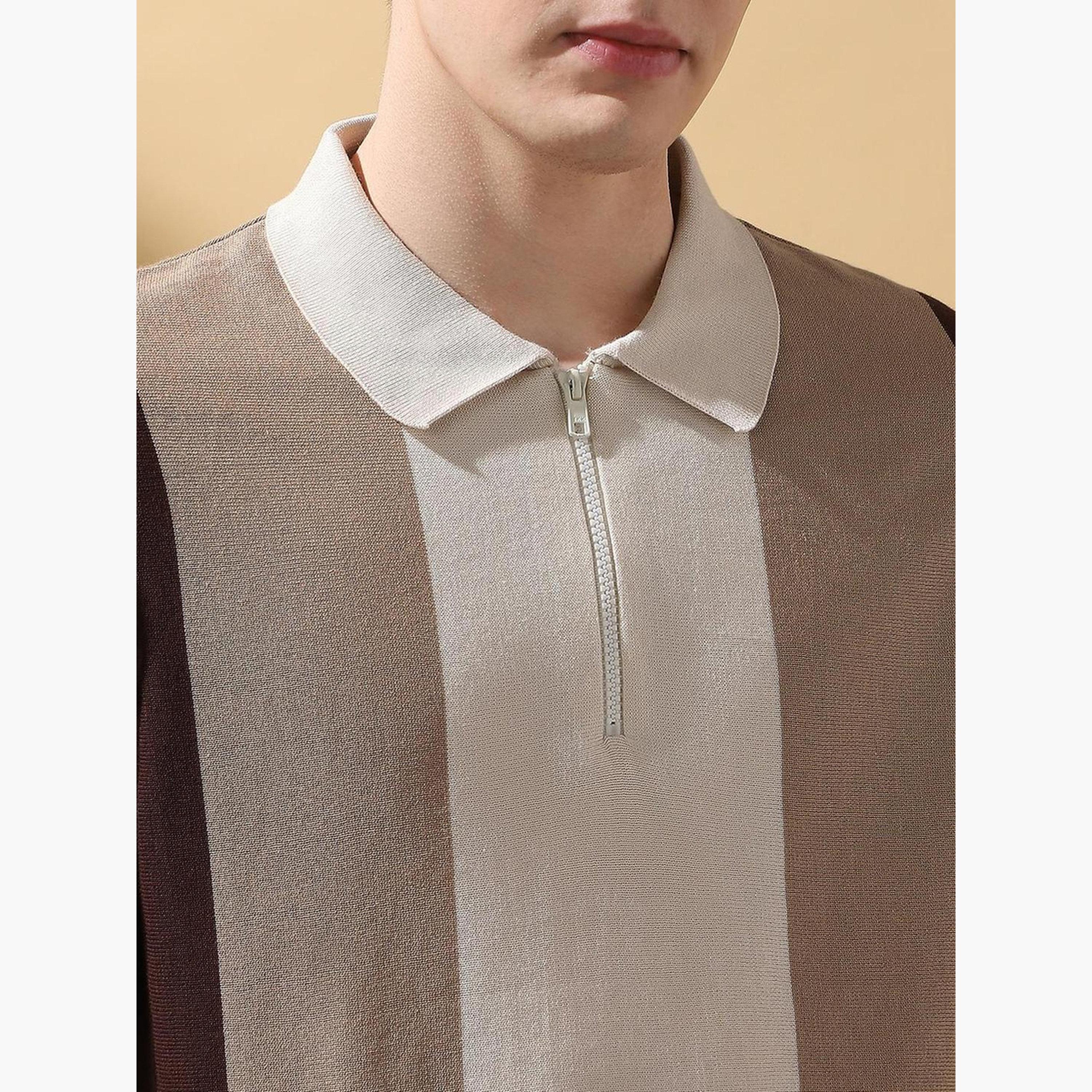 Dennis Lingo Men Striped Flat Knit Polo-men-clothing-shirts-image-5