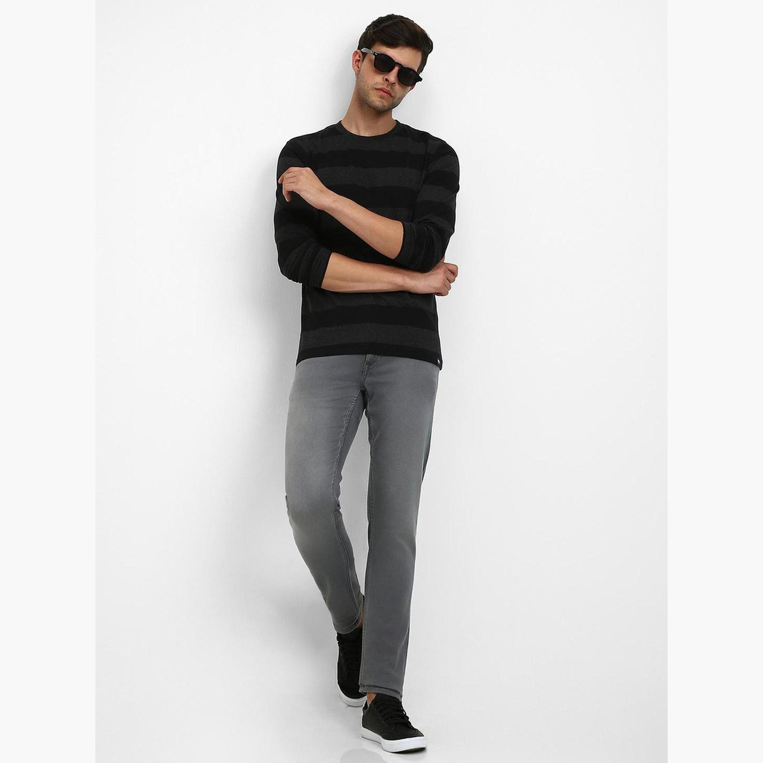 دينيس لينغو - تي شيرت قطن رجالي مخطط برقبة دائرية-men-clothing-tshirtsandpolos-tshirts-image-2