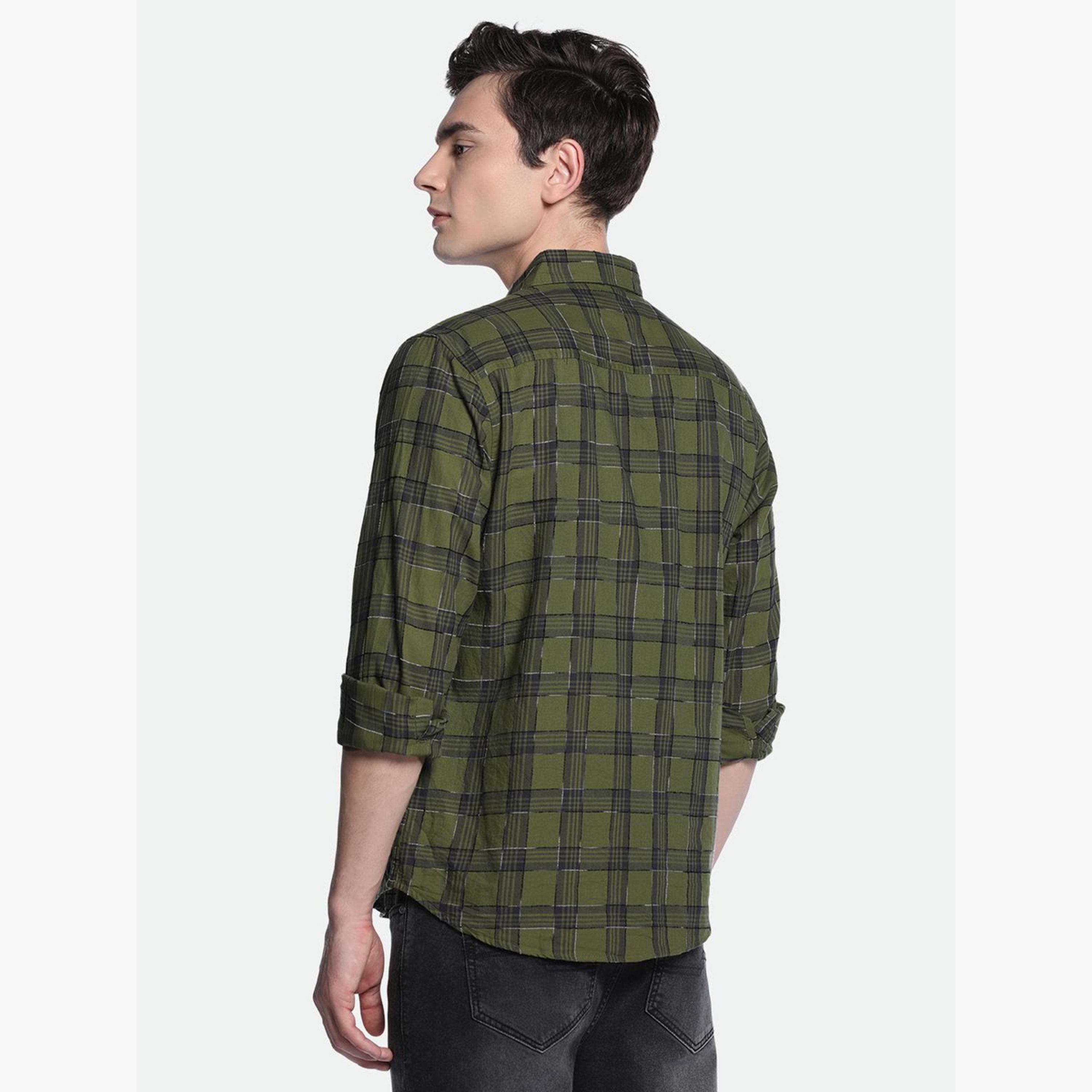 Dennis Lingo Men Tartan Checked Casual Shirt-men-clothing-shirts-image-3