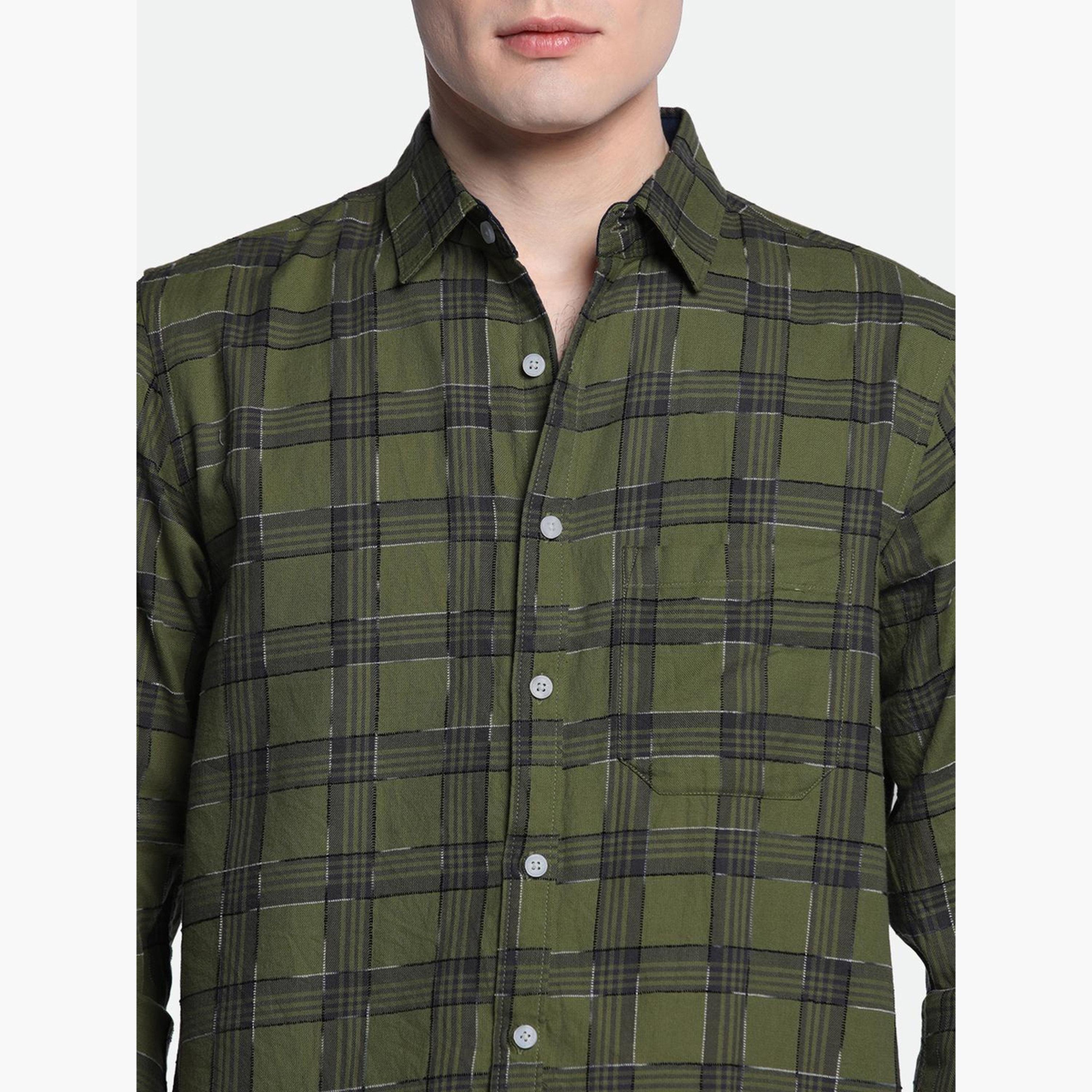 Dennis Lingo Men Tartan Checked Casual Shirt-men-clothing-shirts-image-4