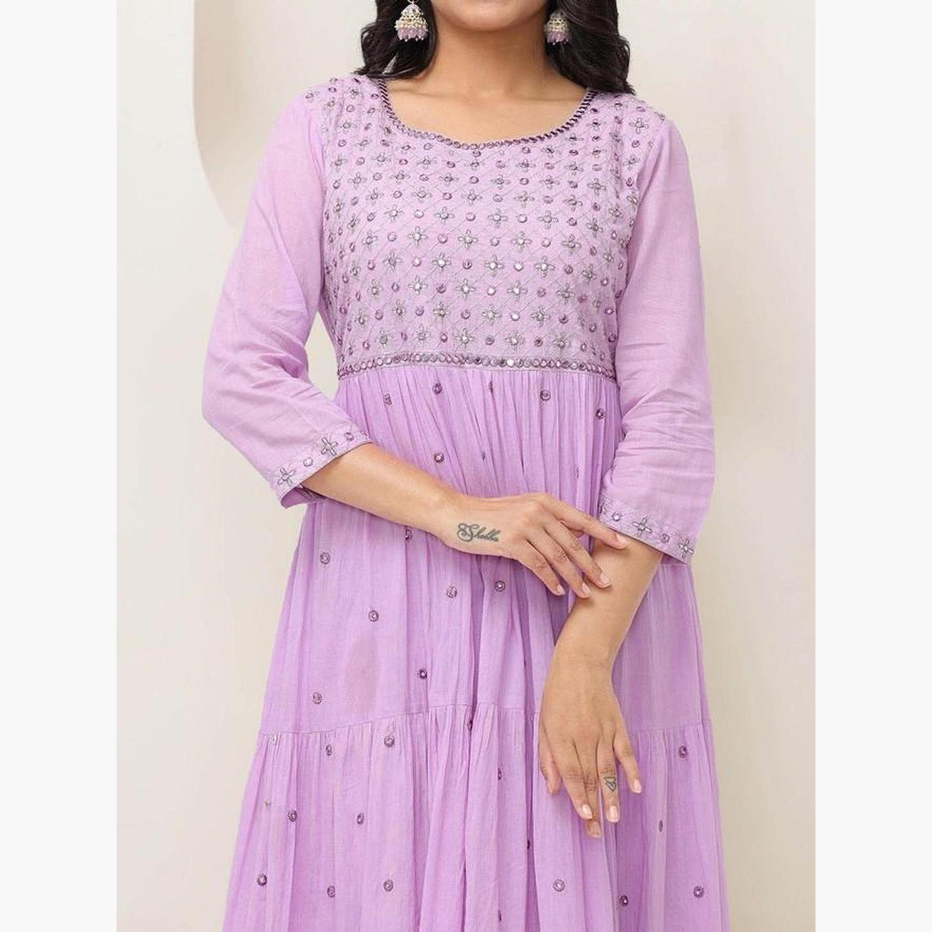 Ishin Lilac Mirror-Work Tiered Maxi Dress-women-clothing-dresses-image-4