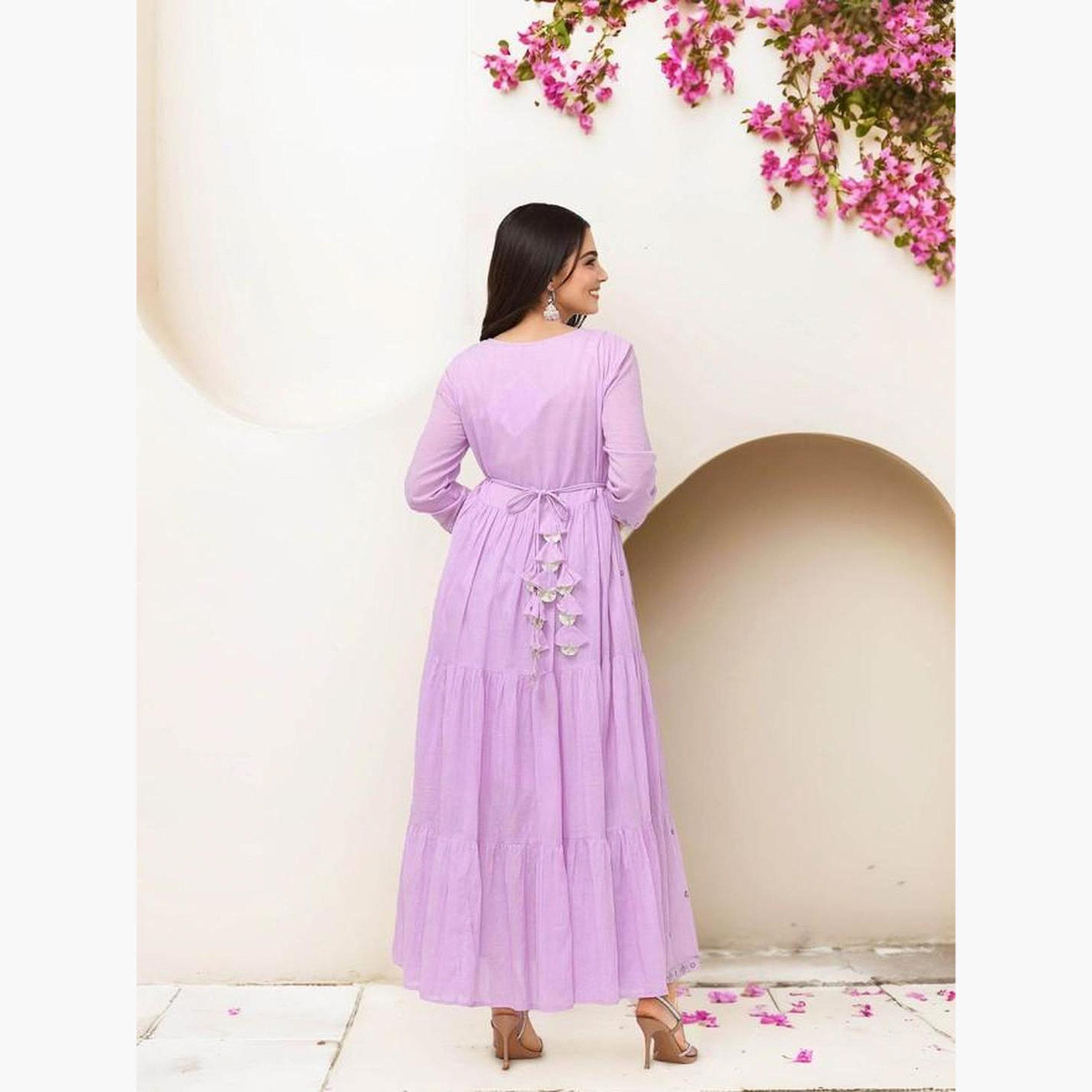 Ishin Lilac Mirror-Work Tiered Maxi Dress-women-clothing-dresses-image-5