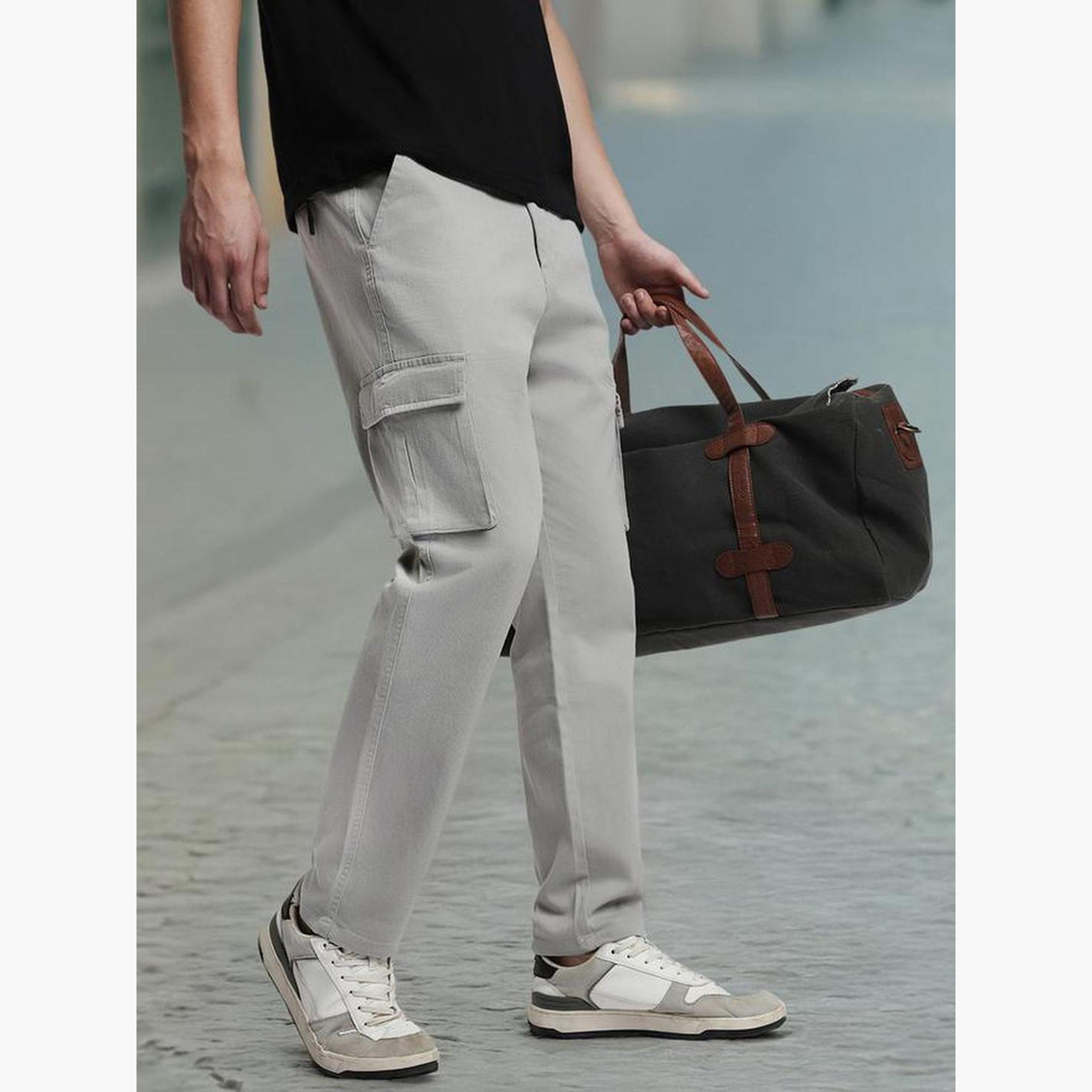 دينيس لينغو - بنطال كارجو قطني خصر متوسط الارتفاع بقصّة ضيقة للرجال-men-clothing-bottoms-trousersandchinos-trousers-image-2