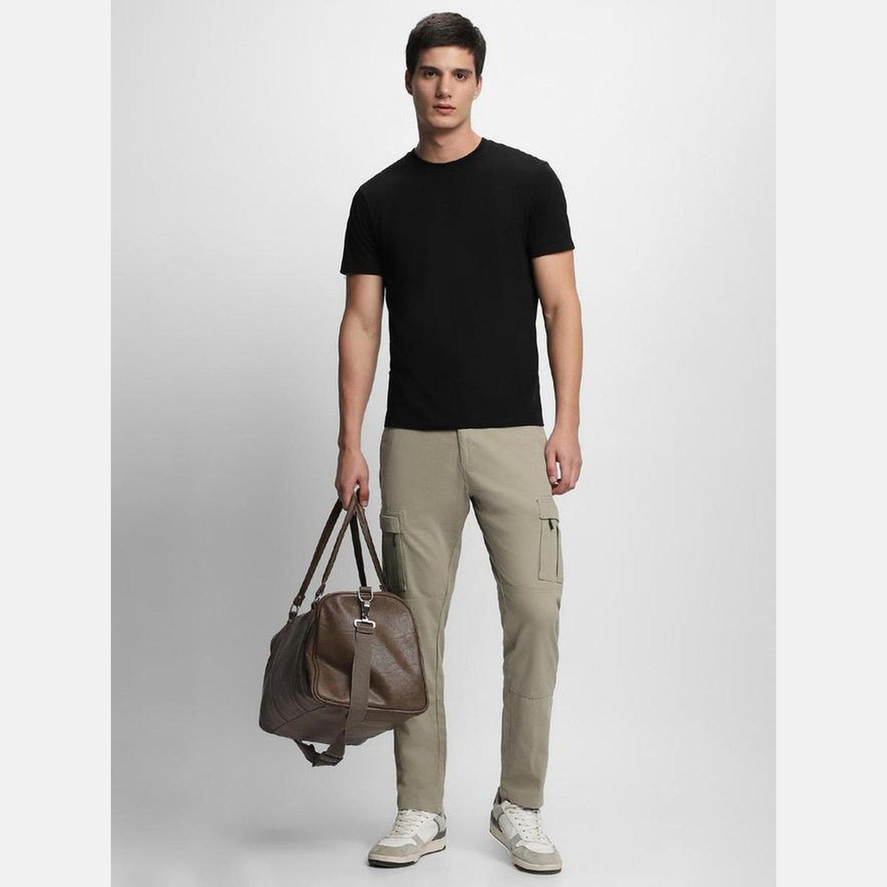 دينيس لينغو - بنطال كارغو رجالي ضيق متوسط ​​الارتفاع باللون البيج-men-clothing-bottoms-trousersandchinos-chinos-image-2