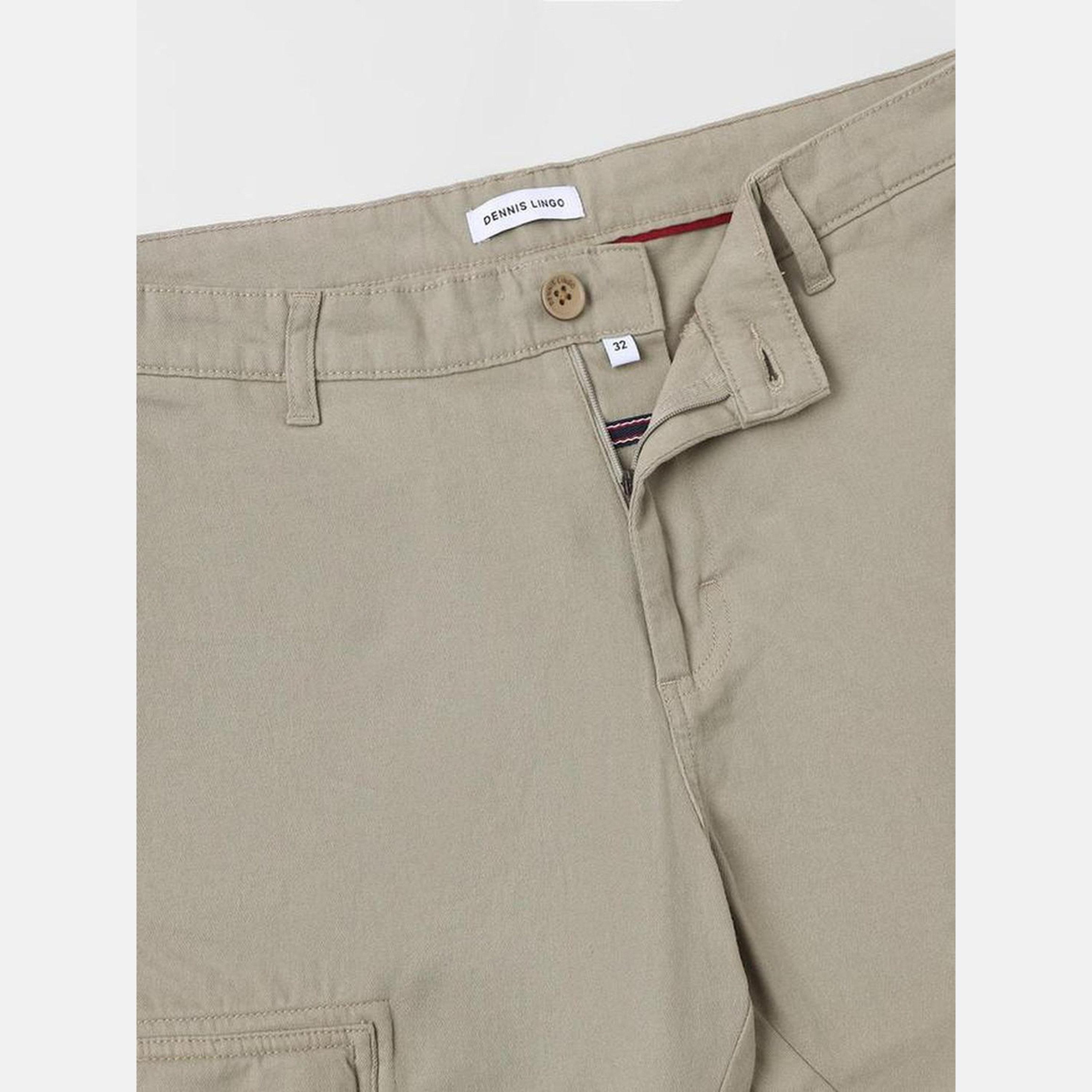 دينيس لينغو - بنطال كارغو رجالي ضيق متوسط ​​الارتفاع باللون البيج-men-clothing-bottoms-trousersandchinos-chinos-image-4