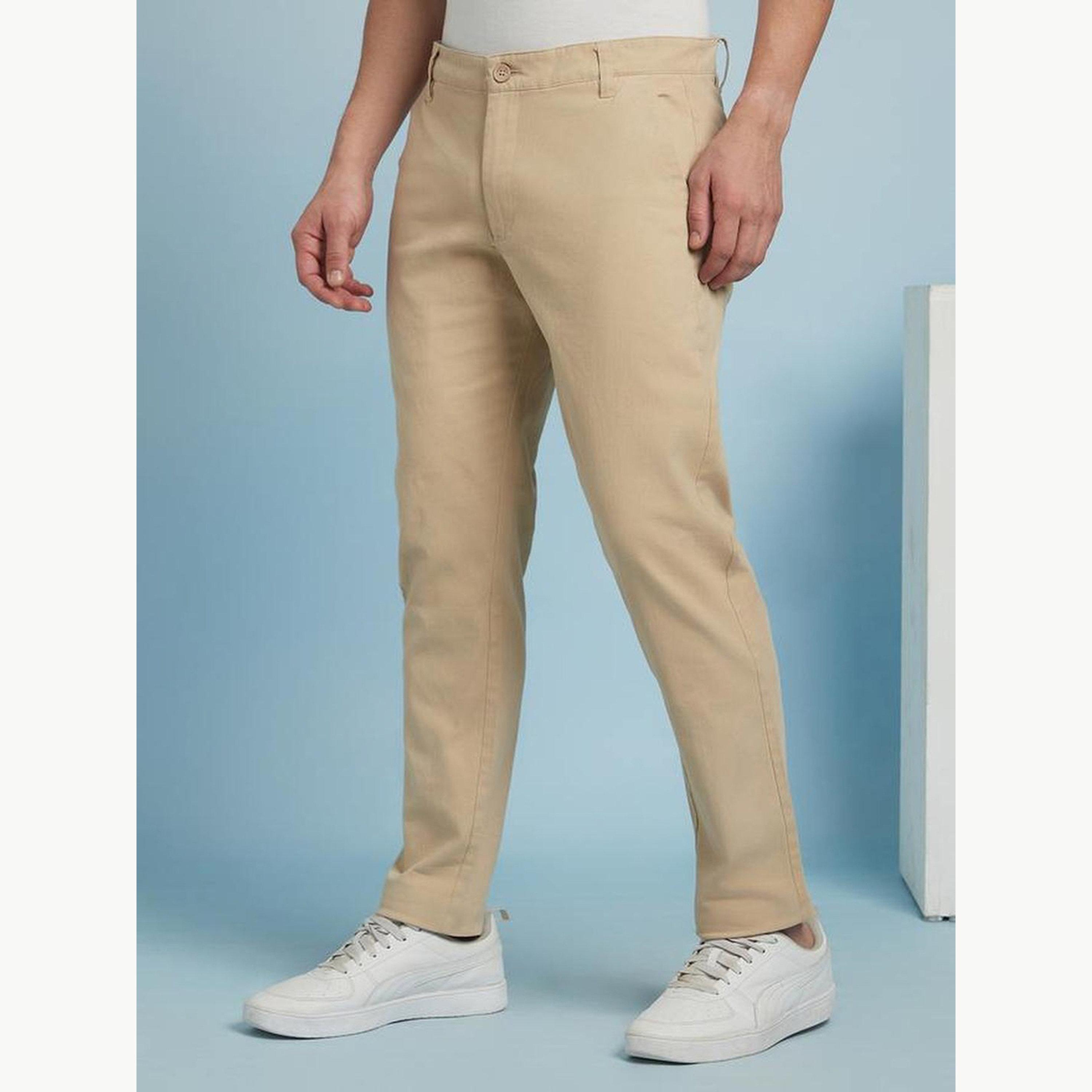 بنطال تشينو بيج سادة بقصة مستقيمة-men-clothing-bottoms-trousersandchinos-chinos-image-2