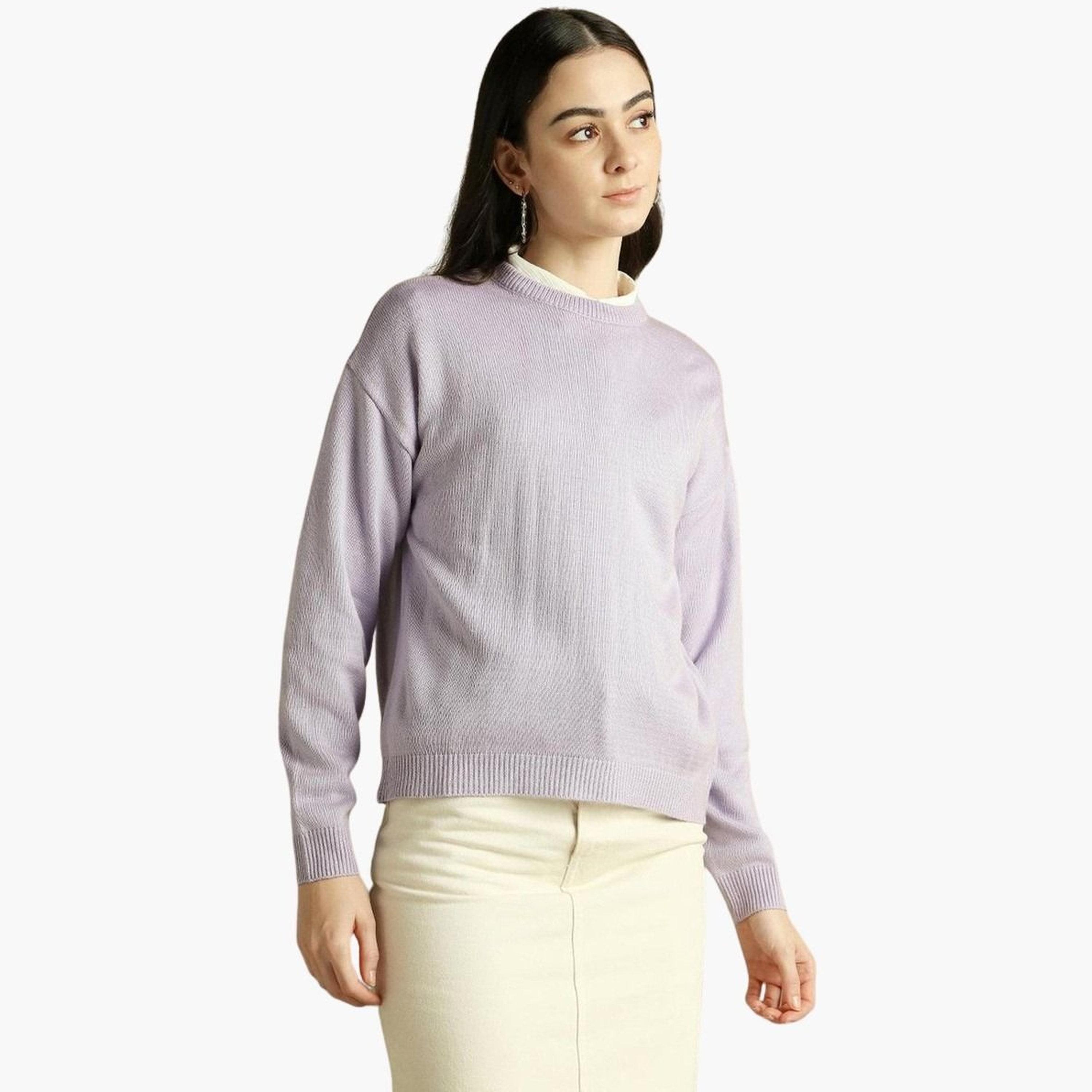 دينيس لينغو - سترة محبوكة برقبة دائرية أرجوانية للنساء -women-winterwear-cardigansandjumpers-jumpers-image-5