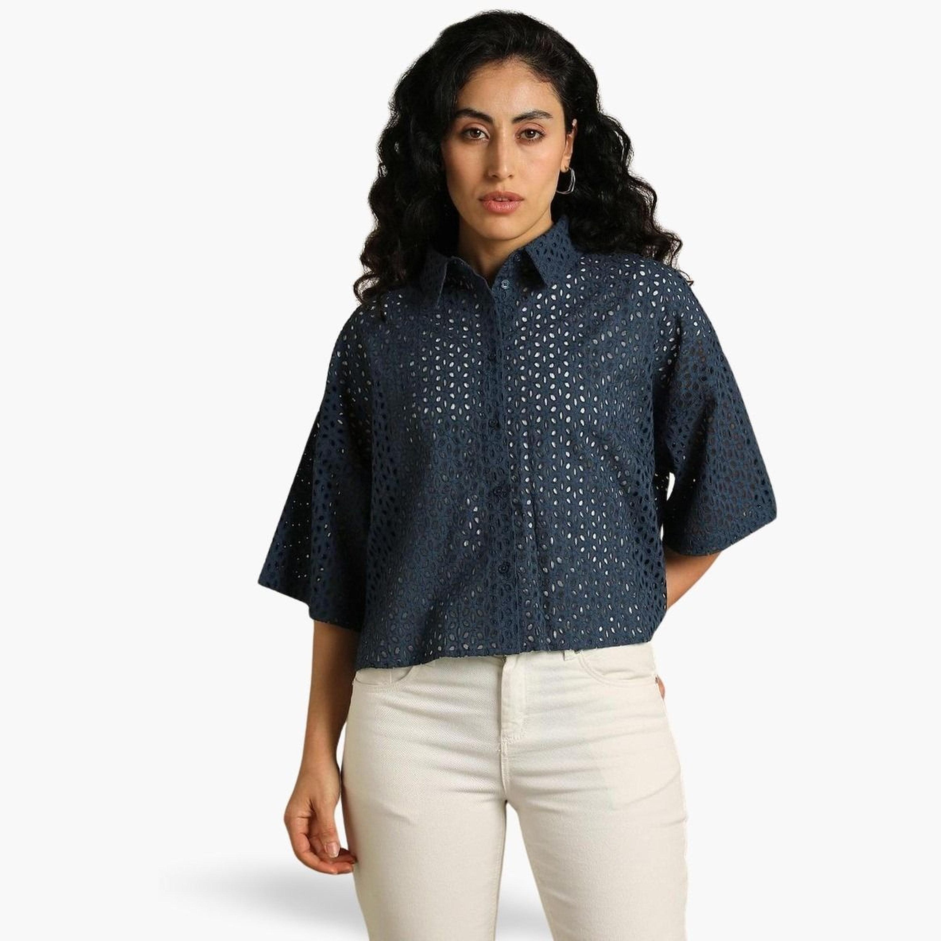 دينيس لينغو - قميص كاجوال مخطط مقاس واسع-women-clothing-shirtsandblouses-shirts-image-1
