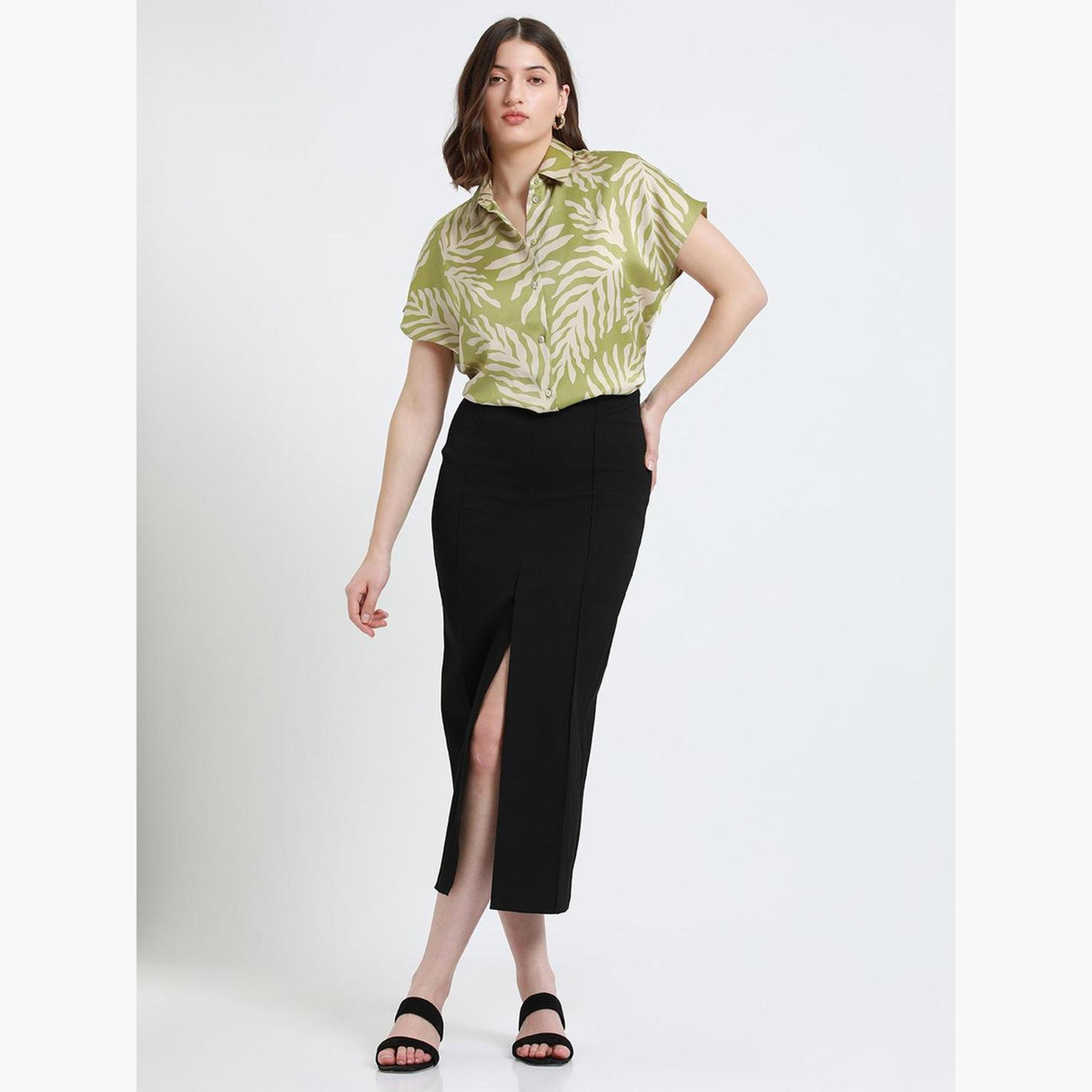 دينيس لينغو - قميص زيتوني كاجوال مريح للنساء-women-clothing-shirtsandblouses-shirts-image-2