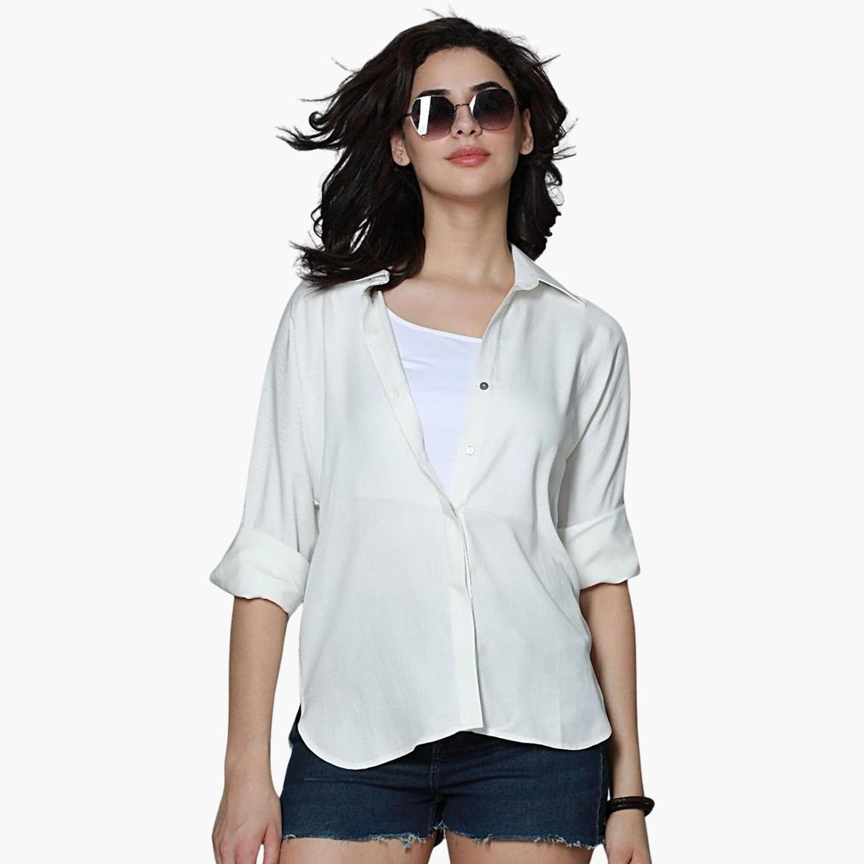 High Star Women White Classic Boxy Casual Shirt-women-clothing-shirtsandblouses-shirts-image-3