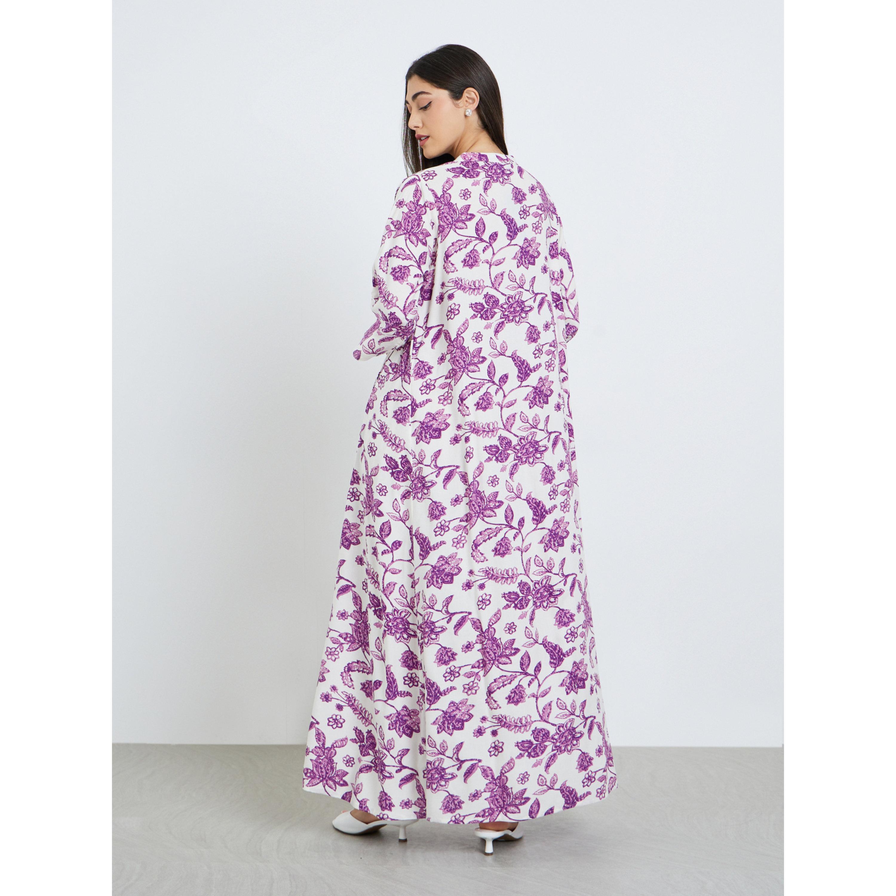 جلابية بنفسجية بطبعة زهور بحافة واسعة-women-arabicclothing-jalabiyas-image-5