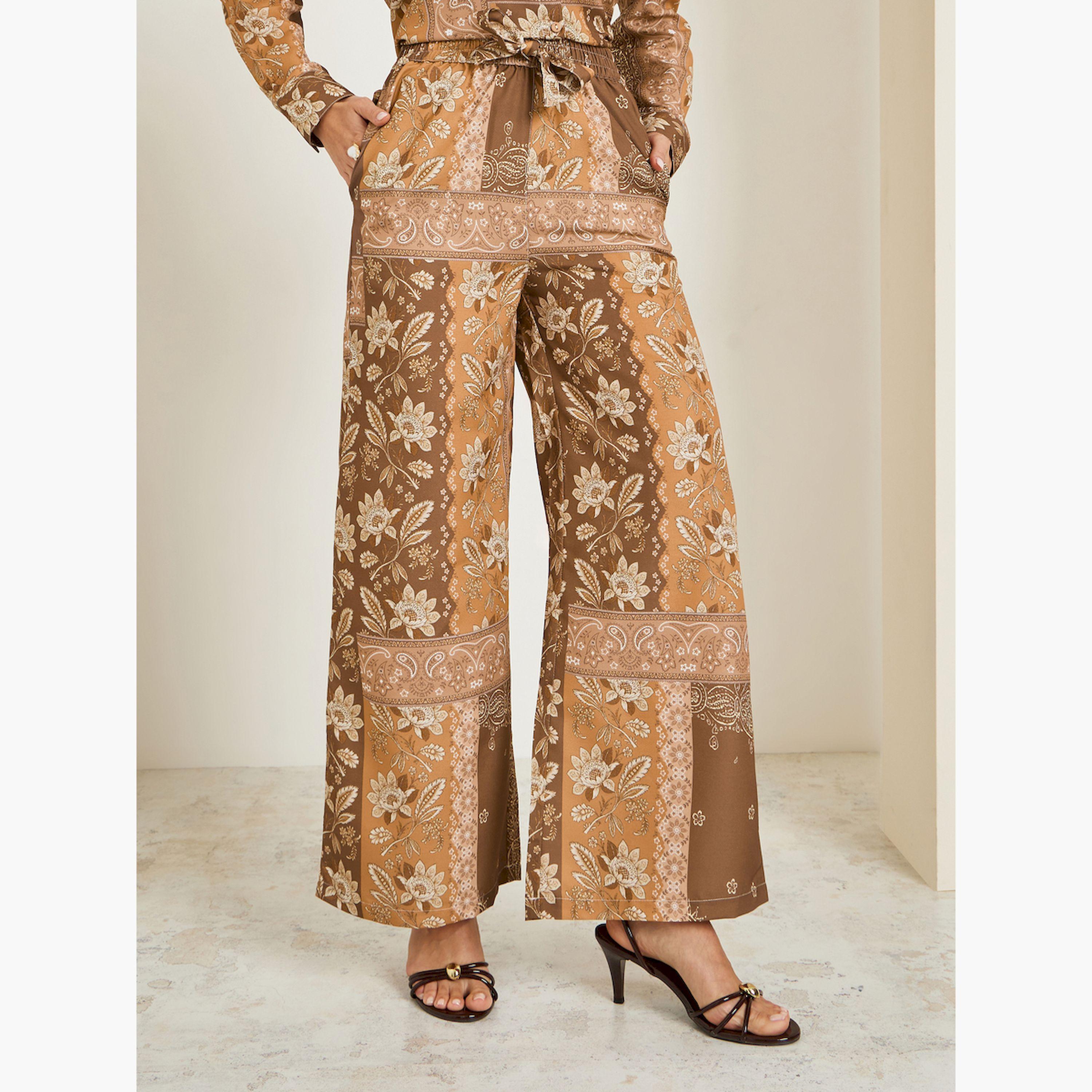 Styli Printed Shirt and Wide Leg Pants Co-ords-women-clothing-coordsets-image-5