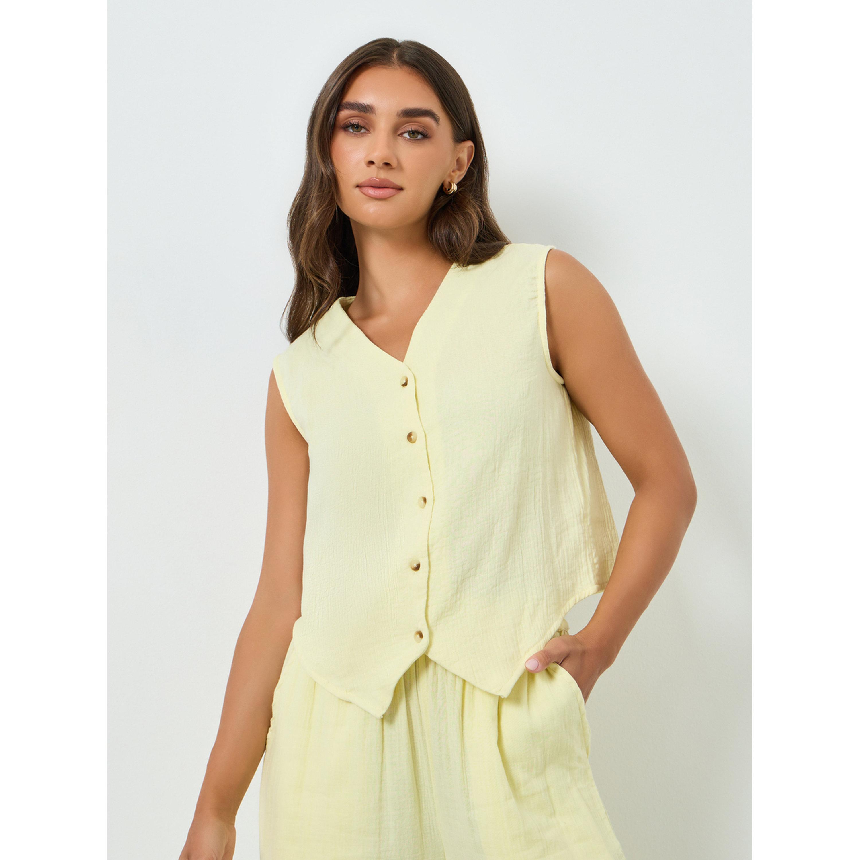 جيليه نسائي بلا أكمام وأزرار غلق-women-clothing-shirtsandblouses-blouses-image-1
