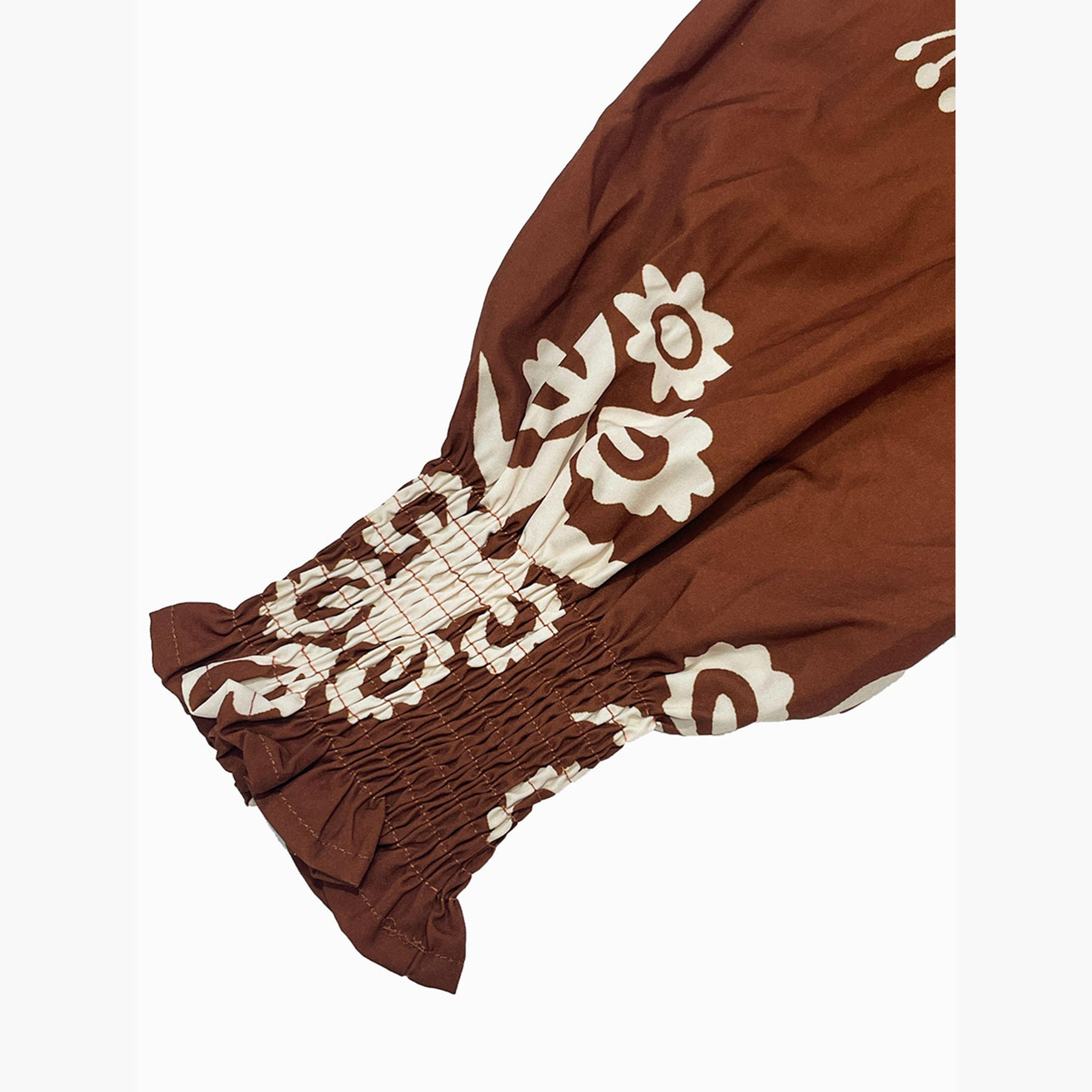 Take Two Women Bronze Printed Square Neck Maxi Dress-women-clothing-dresses-image-5