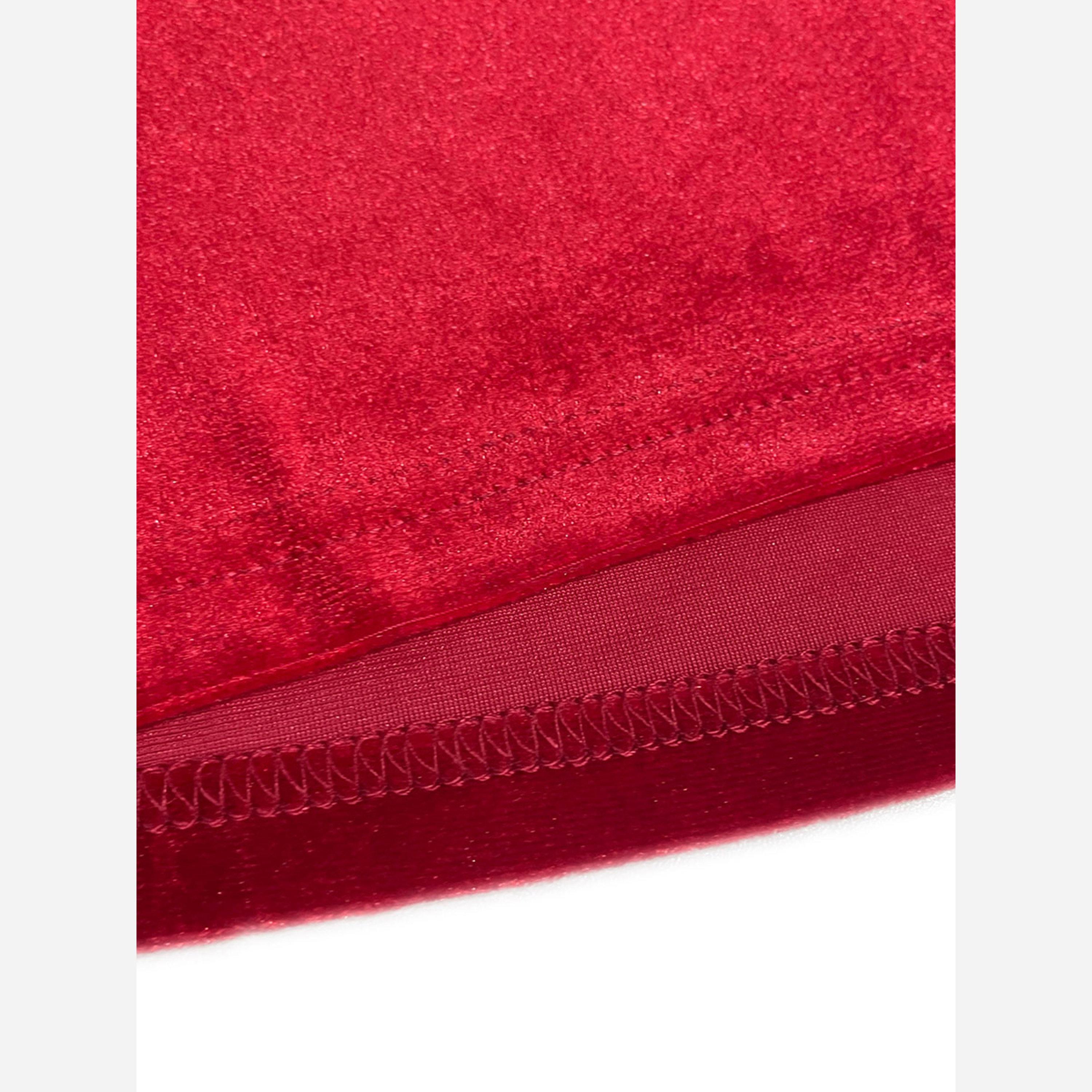 Take Two Women's Solid Fitted Waist Strapless Halter-neck Velvet Mini Dress-women-clothing-dresses-image-6