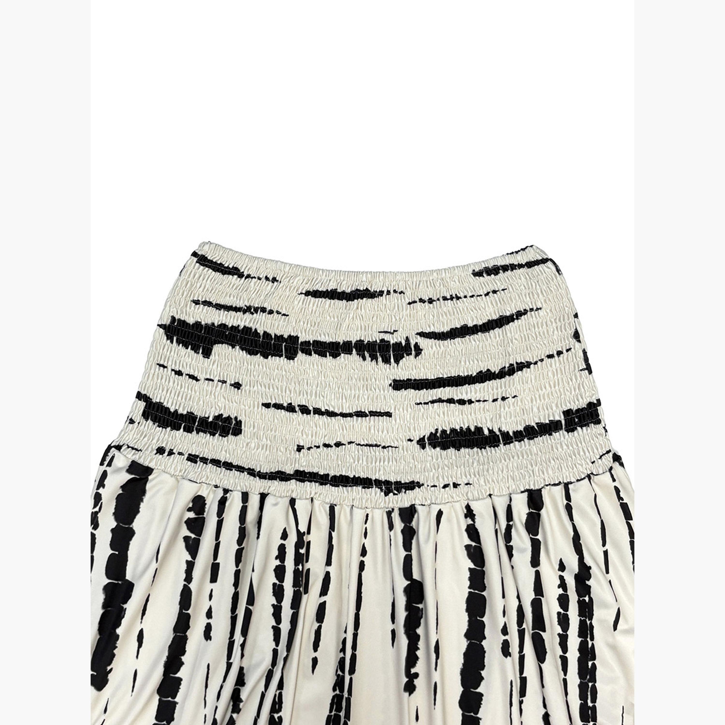 تيك تو - تنورة ماكسي بطبعة للنساء تصميم A-women-clothing-bottoms-skirts-image-4