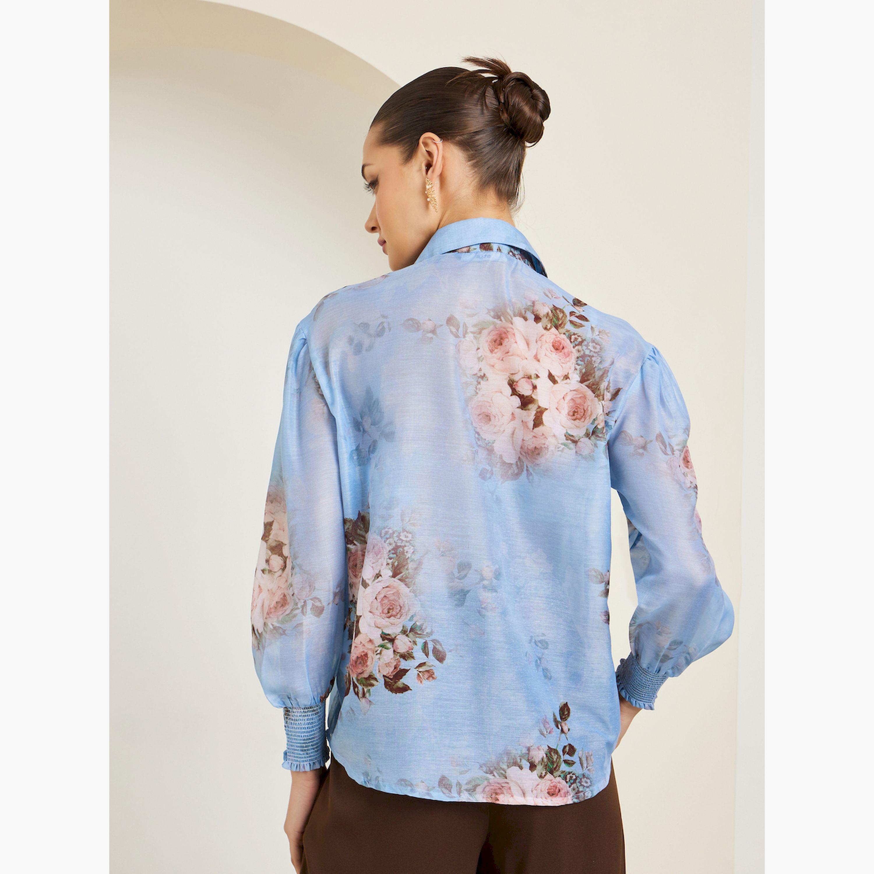 بلوزة بأكمام طويلة وطبعة زهور-women-clothing-shirtsandblouses-shirts-image-4