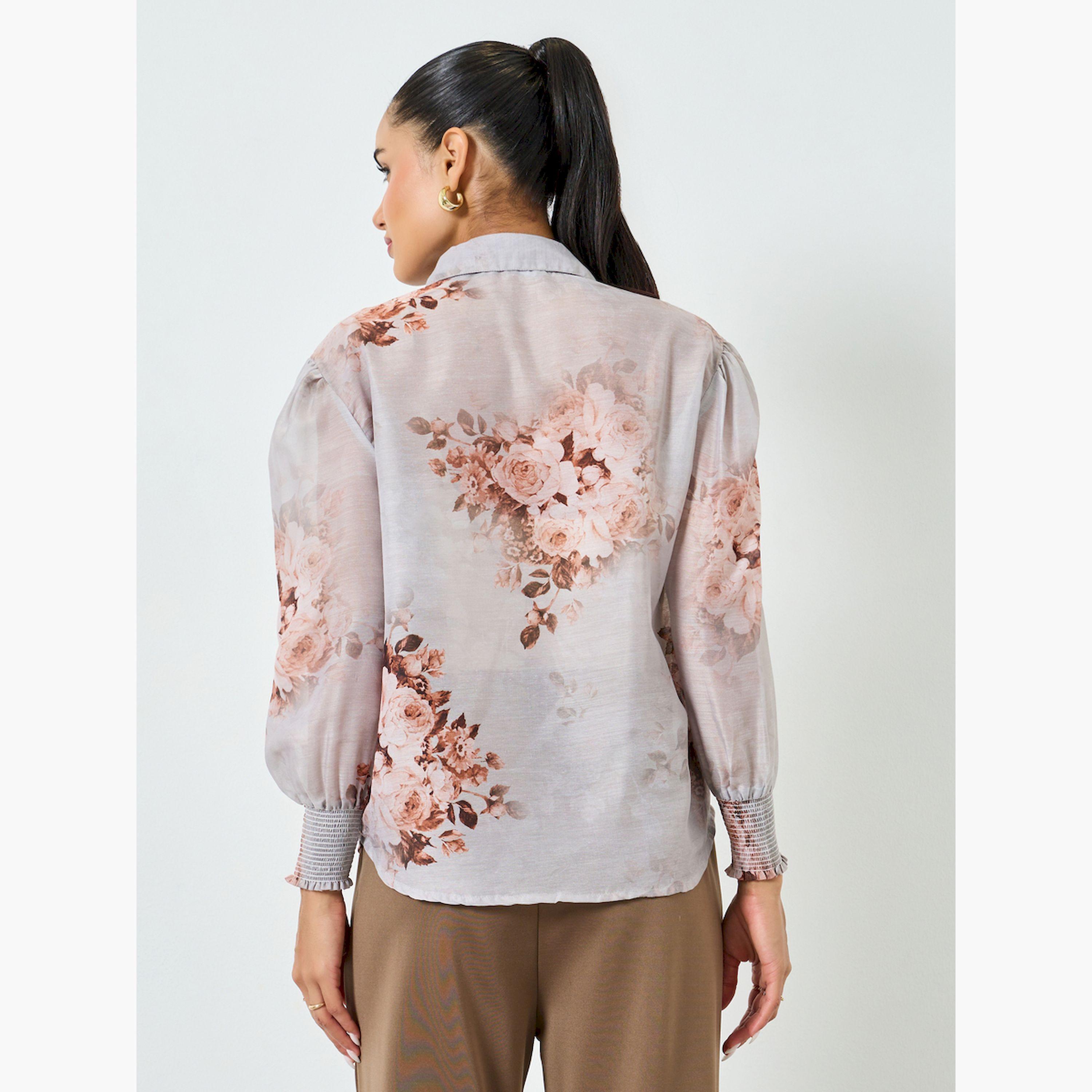 قميص بنقشة الزهور وحواف دانتيل وأكمام طويلة-women-clothing-shirtsandblouses-shirts-image-4