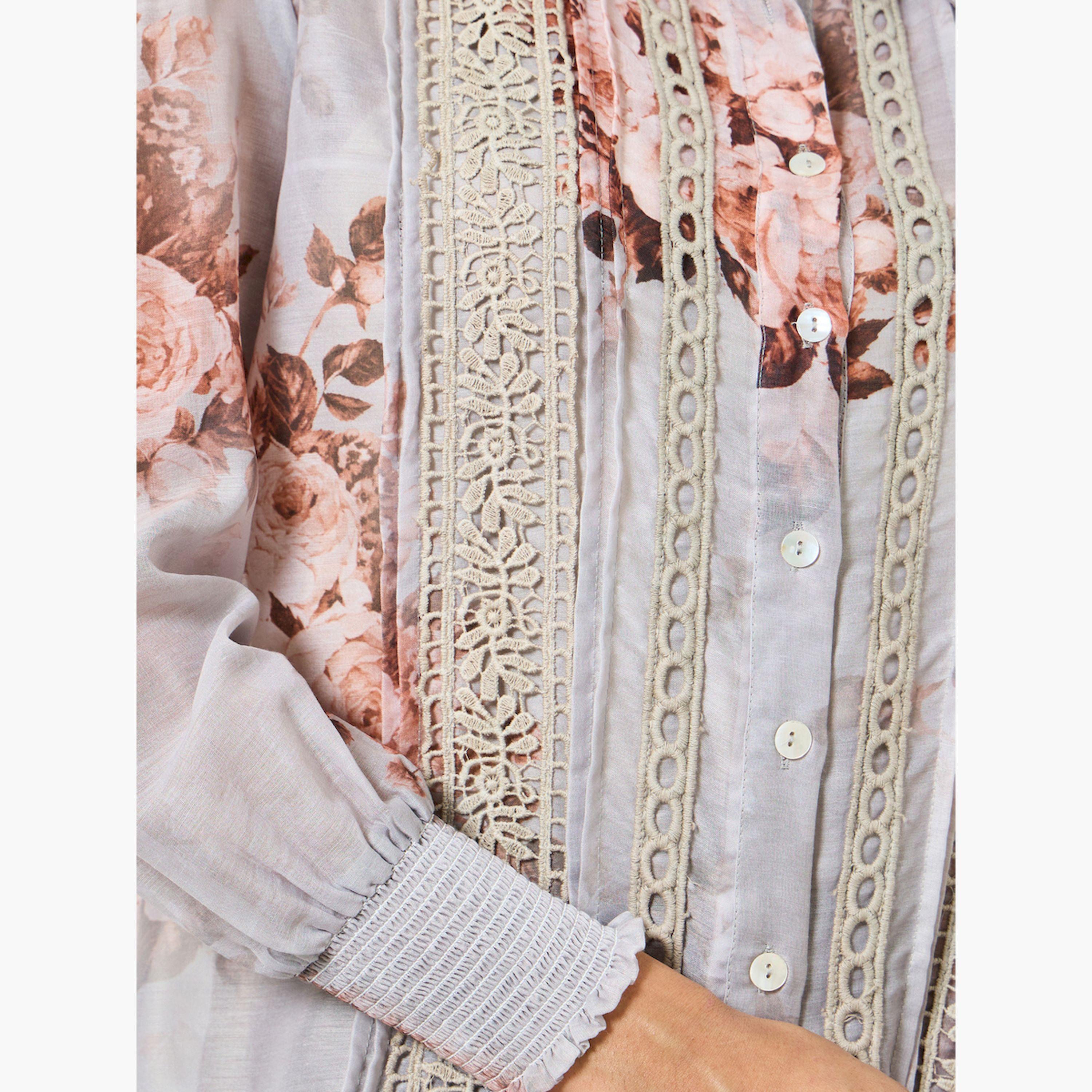 قميص بنقشة الزهور وحواف دانتيل وأكمام طويلة-women-clothing-shirtsandblouses-shirts-image-5