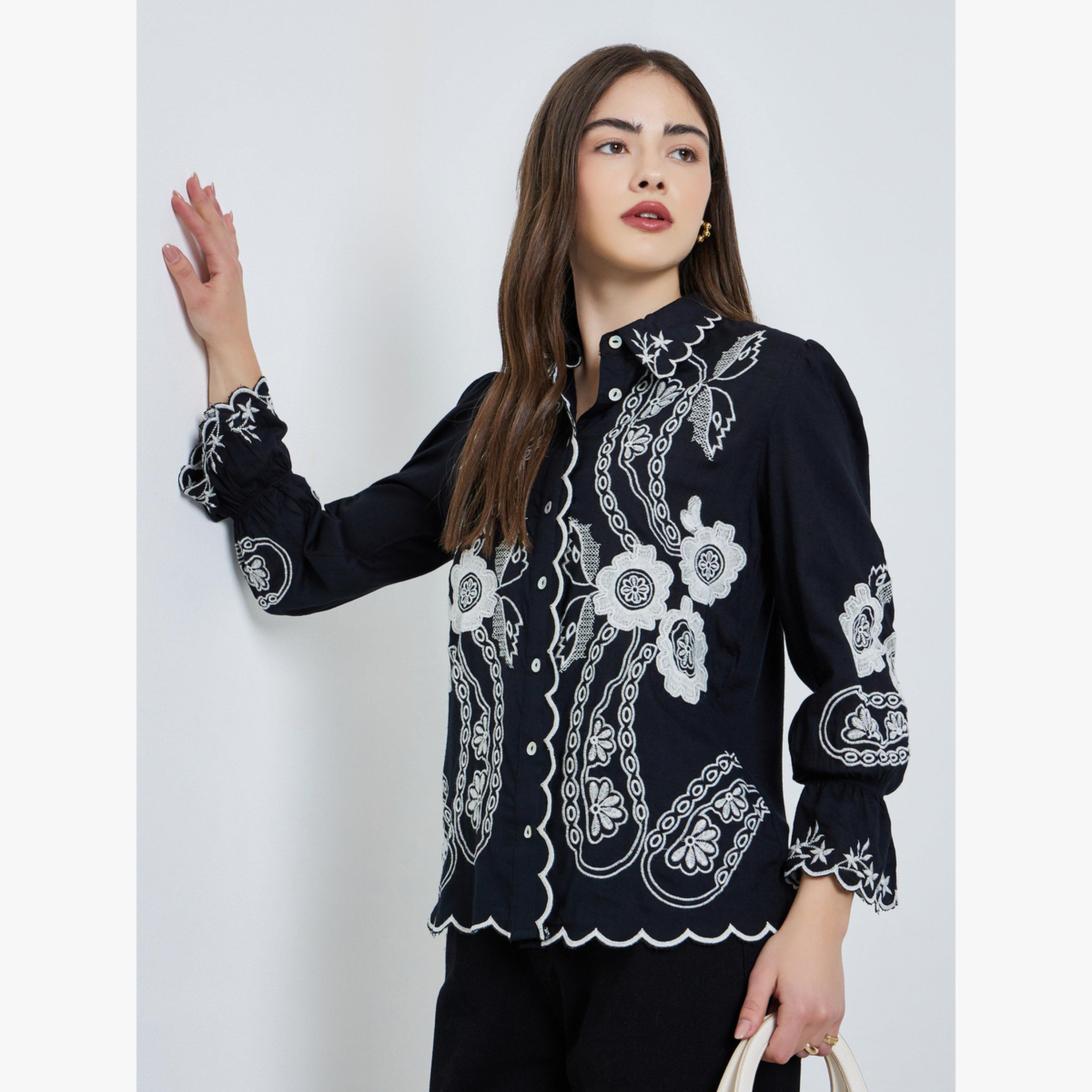 قميص مطرز بأكمام طويلة-women-clothing-shirtsandblouses-blouses-image-1