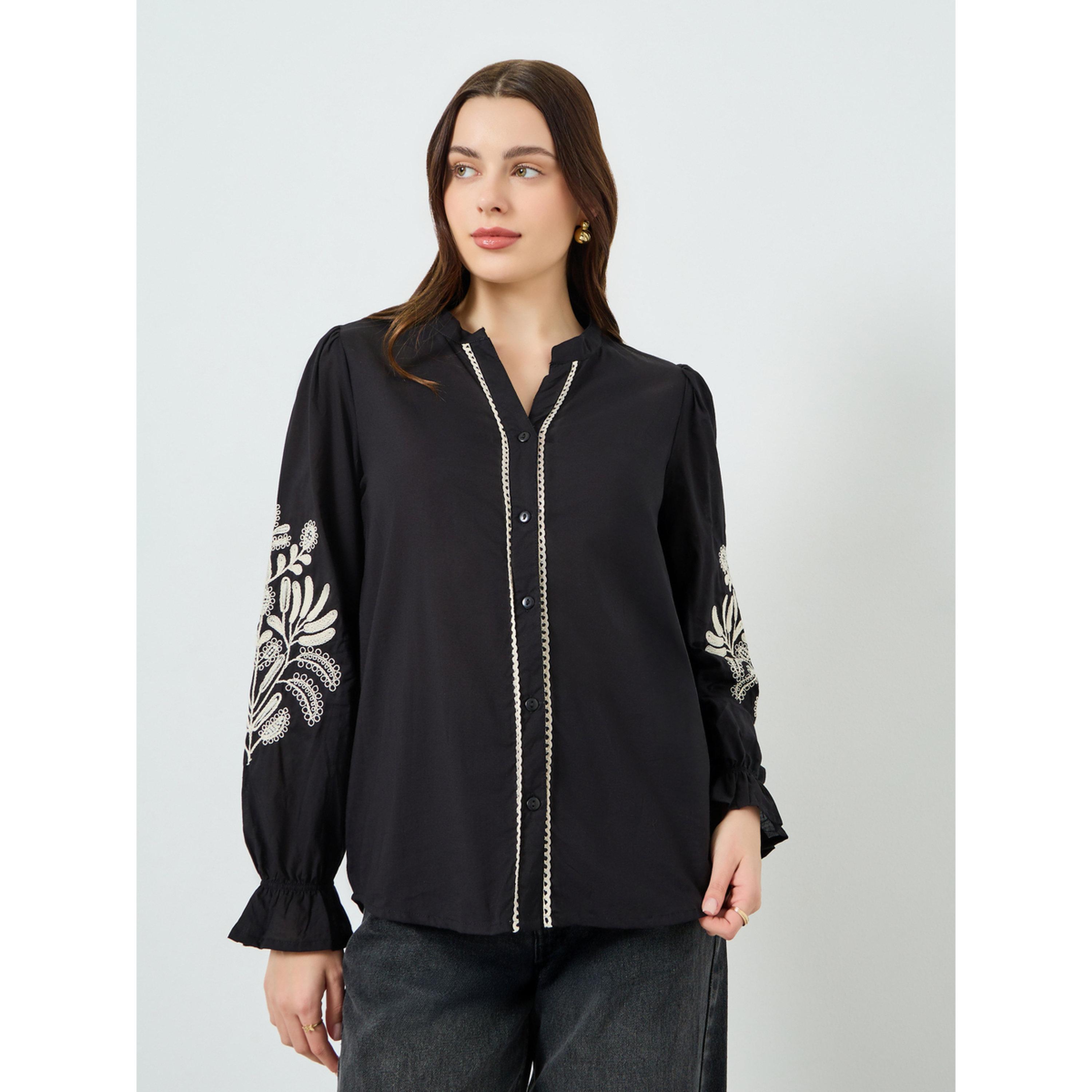 قميص مطرز بأكمام طويلة للنساء-women-clothing-shirtsandblouses-blouses-image-1