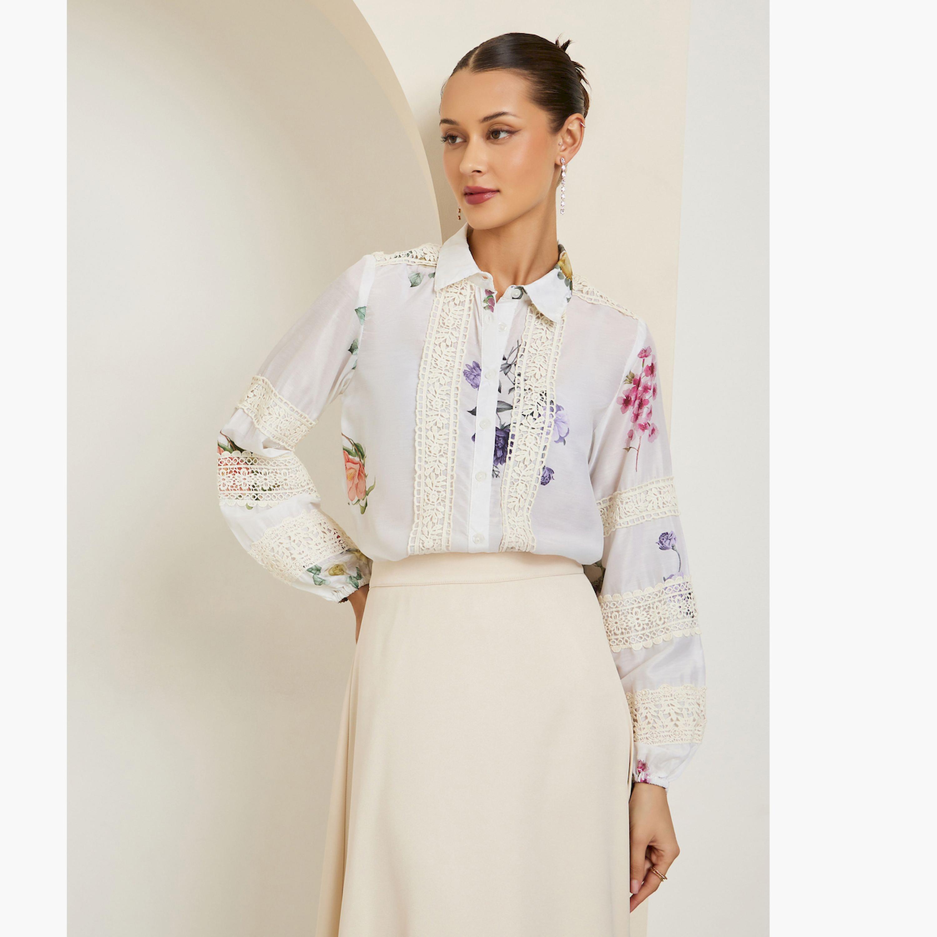 Styli Women Floral Print Long Sleeve Shirt-women-clothing-shirtsandblouses-shirts-image-1