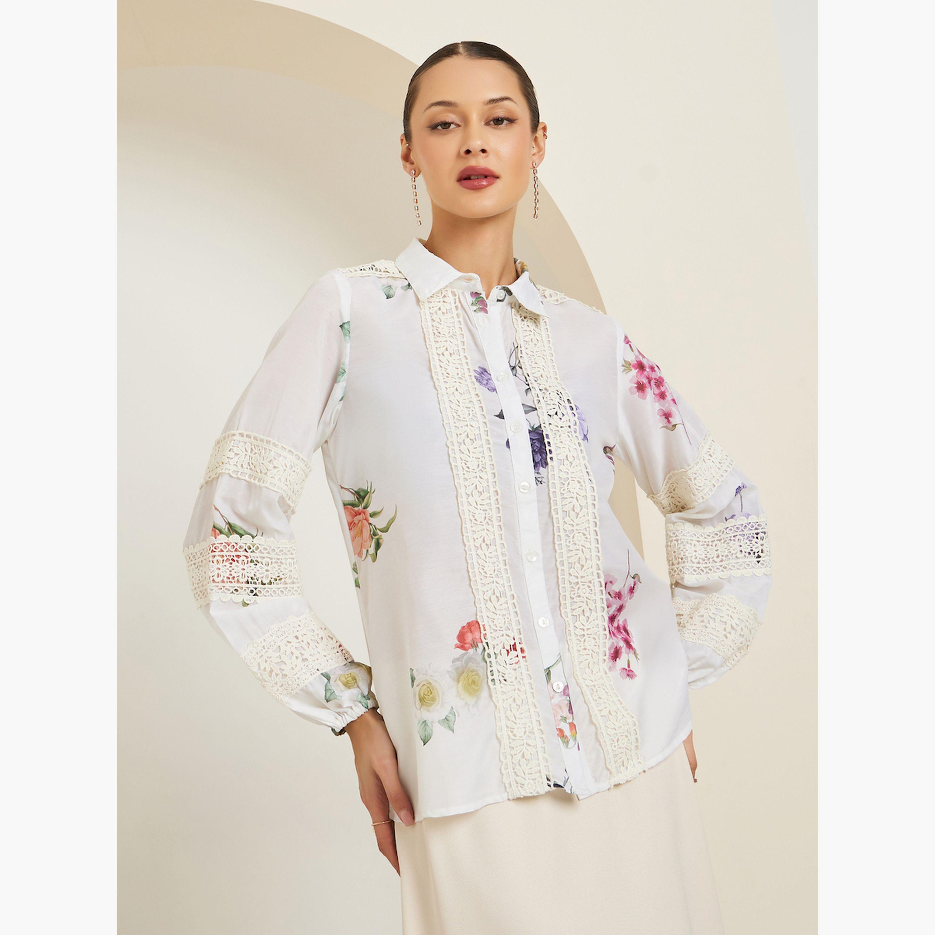 بلوزة بأكمام طويلة وطبعة زهور-women-clothing-shirtsandblouses-shirts-image-3