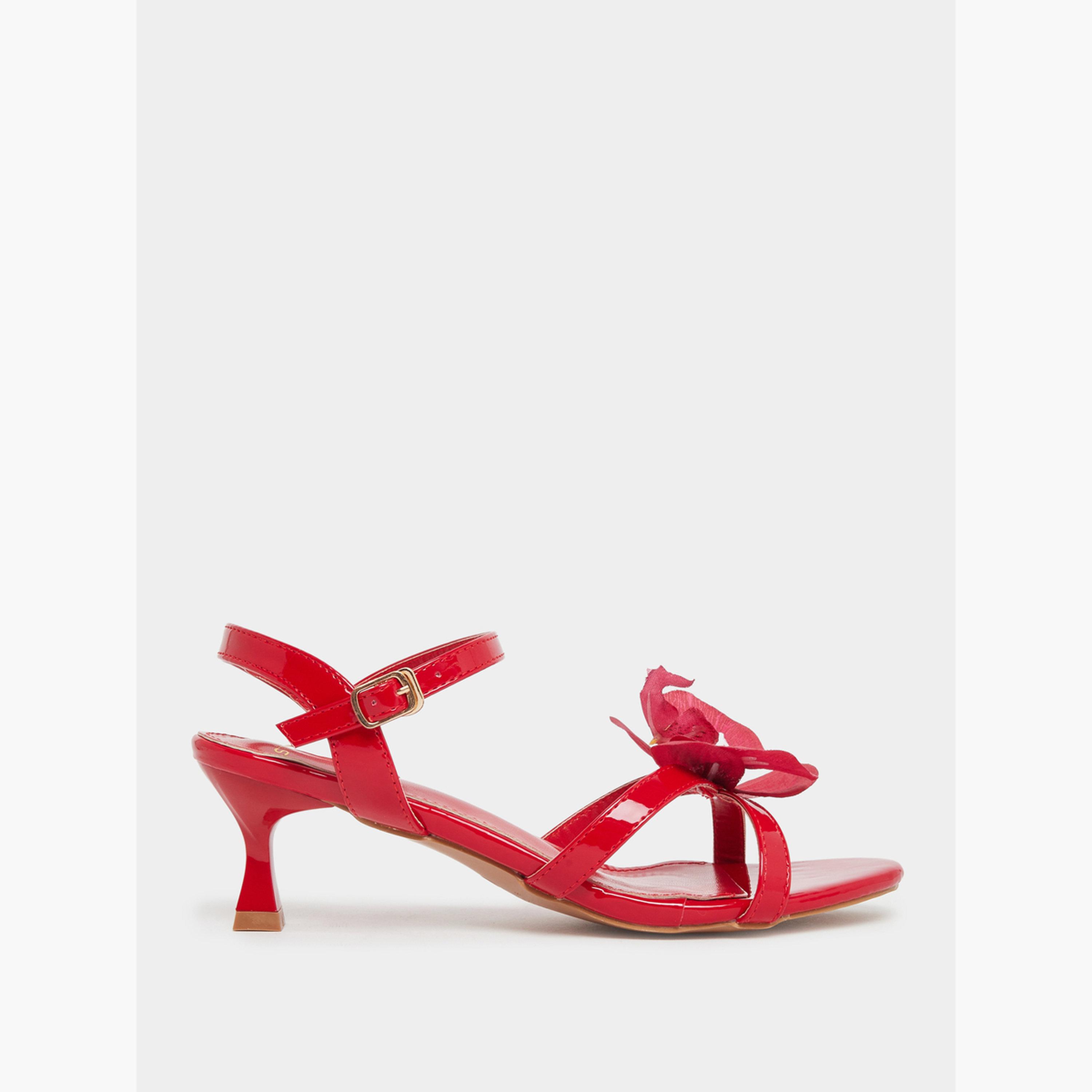 صندل بكعب قطة ومزين بزهرة-women-shoes-sandals-heeled-image-2