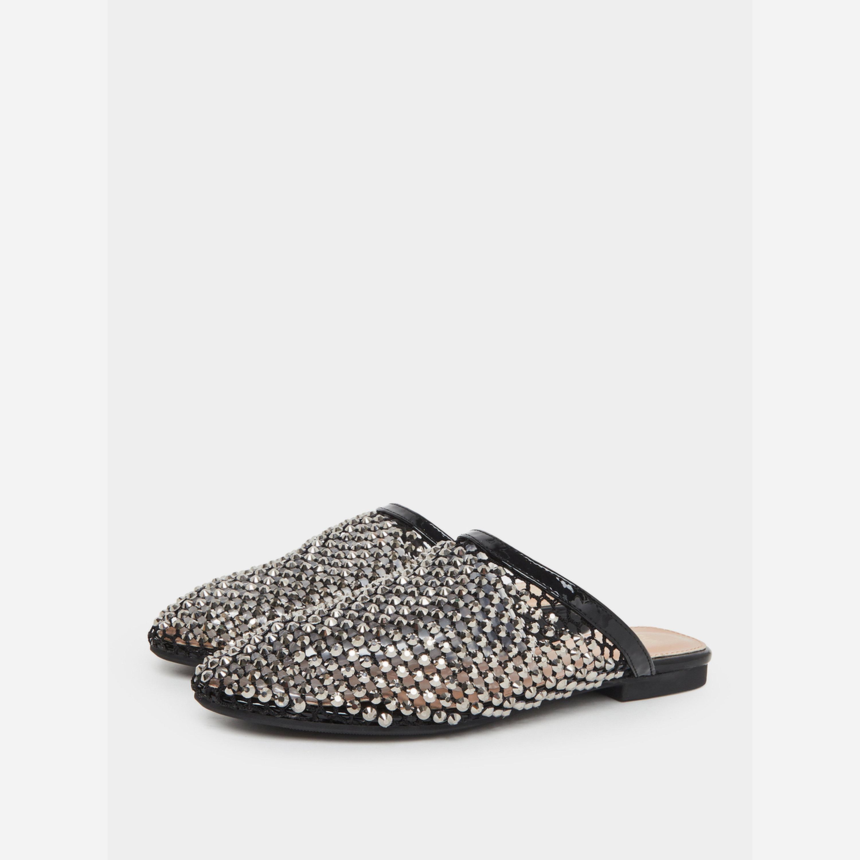 ستايلي - حذاء لون أسود مقدمة مدببة-women-shoes-flats-mules-image-1