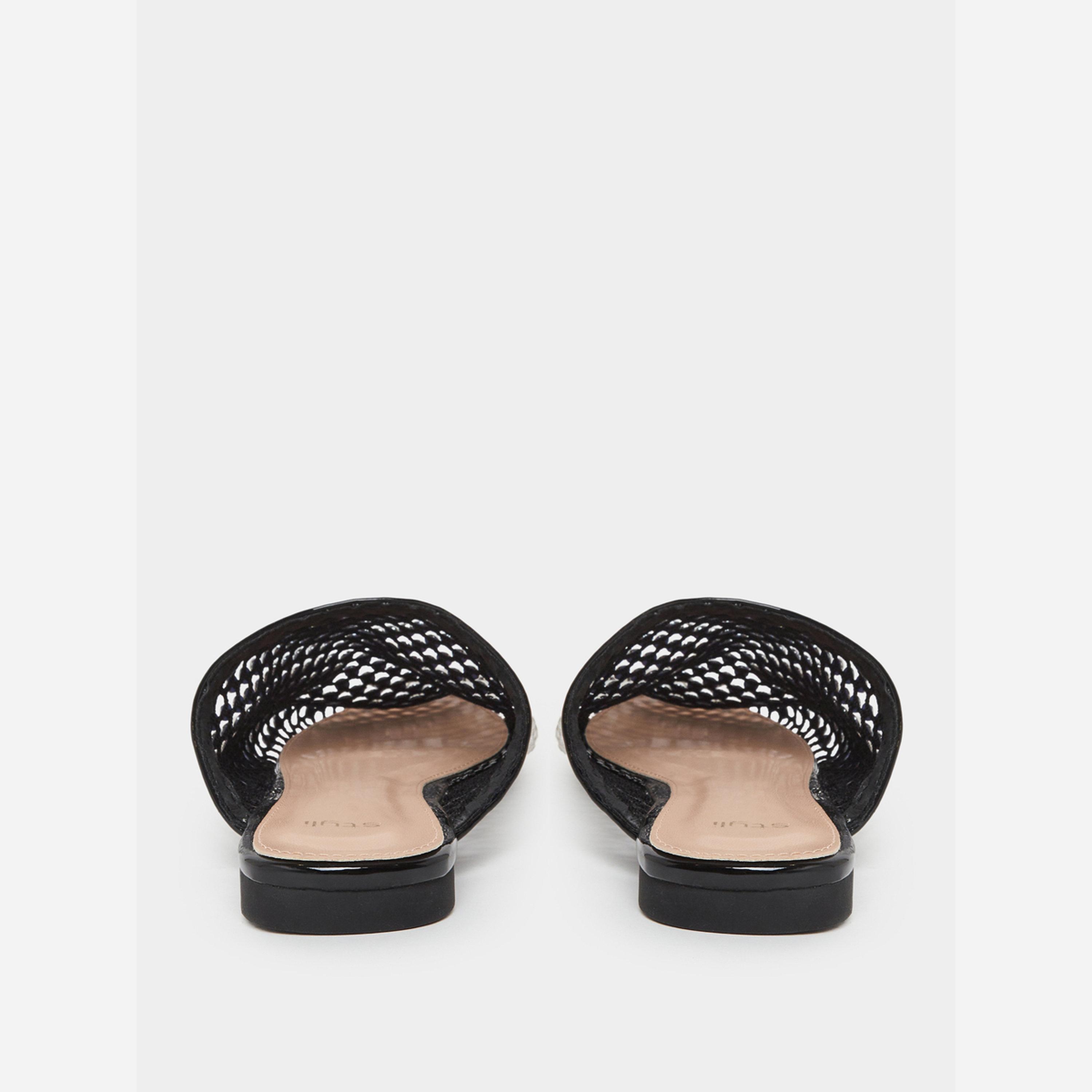 Styli Black Embellished Pointed Toe Mule-women-shoes-flats-mules-image-5