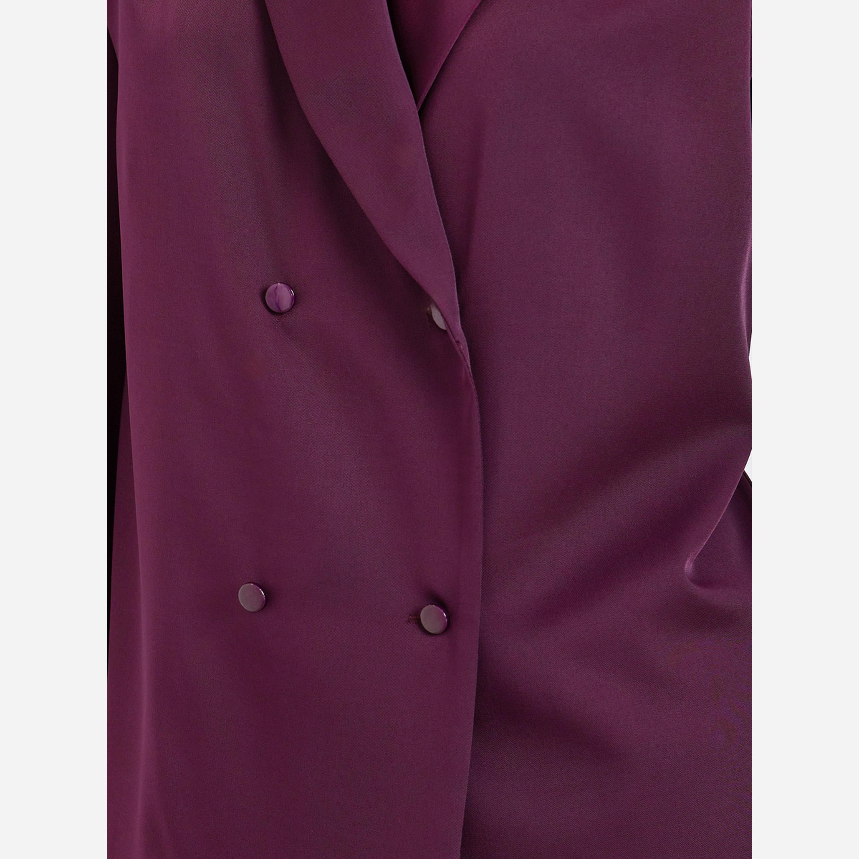 ستايلي - بلوزة للنساء ملفوفة بأزرار لون برغندي-women-clothing-shirtsandblouses-blouses-image-4