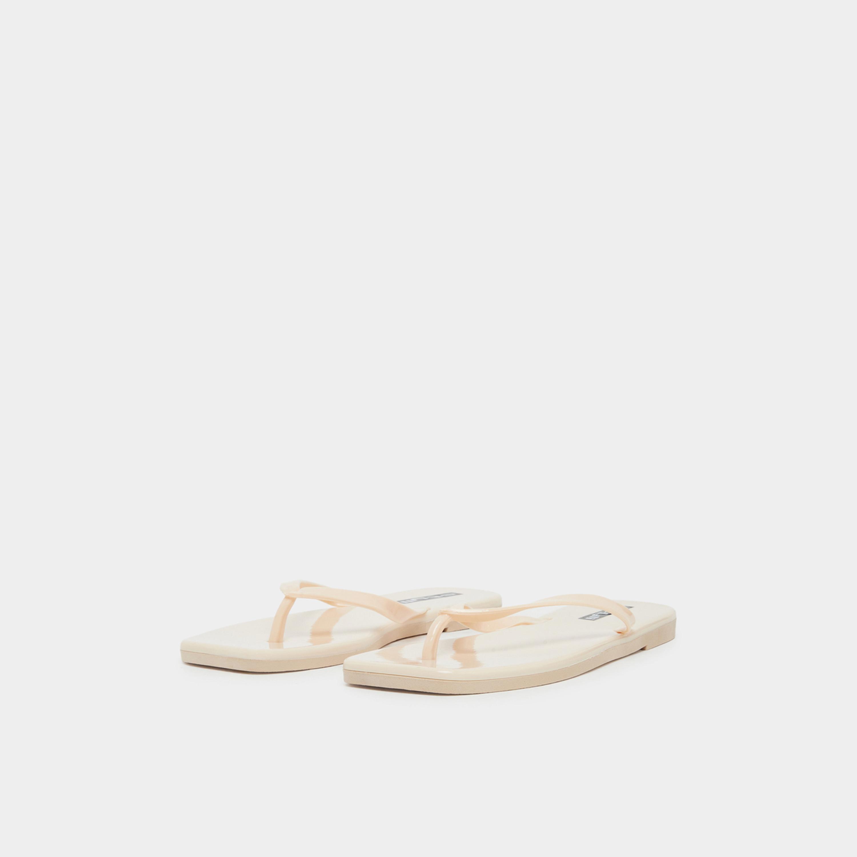 Styli Womens Nude Plain Flip Flops-women-shoes-flipflopsandslides-image-1