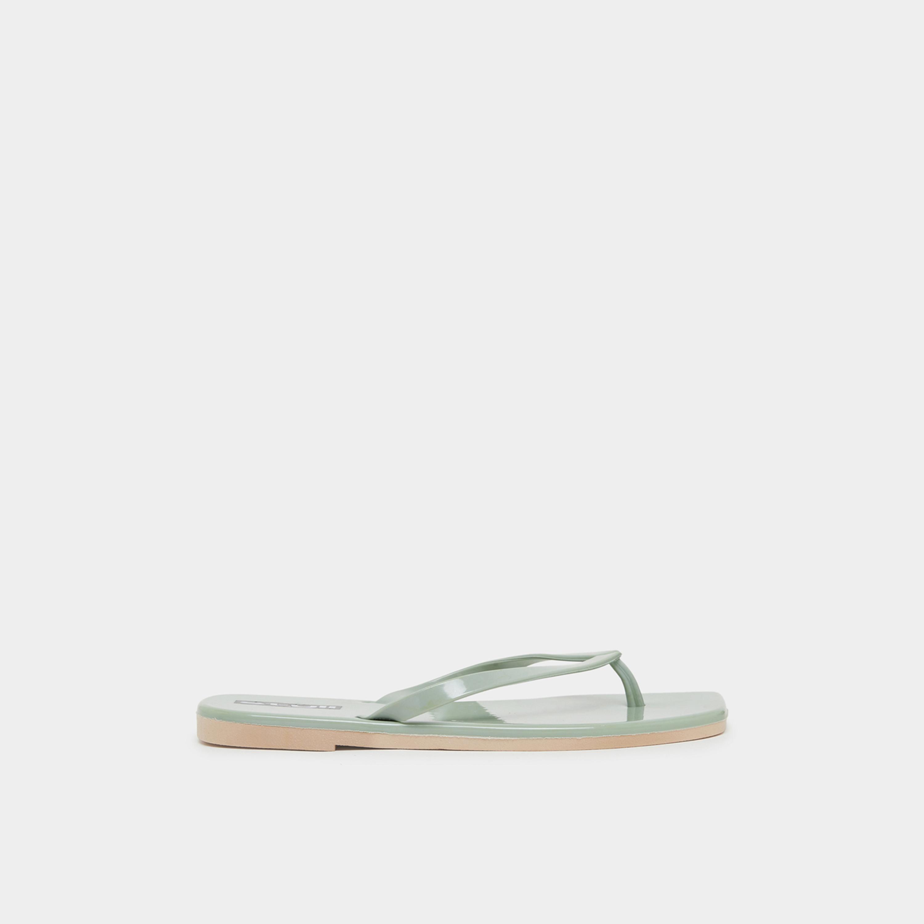 ستايلي - شبشب نسائي أخضر سادة-women-shoes-flipflopsandslides-image-3