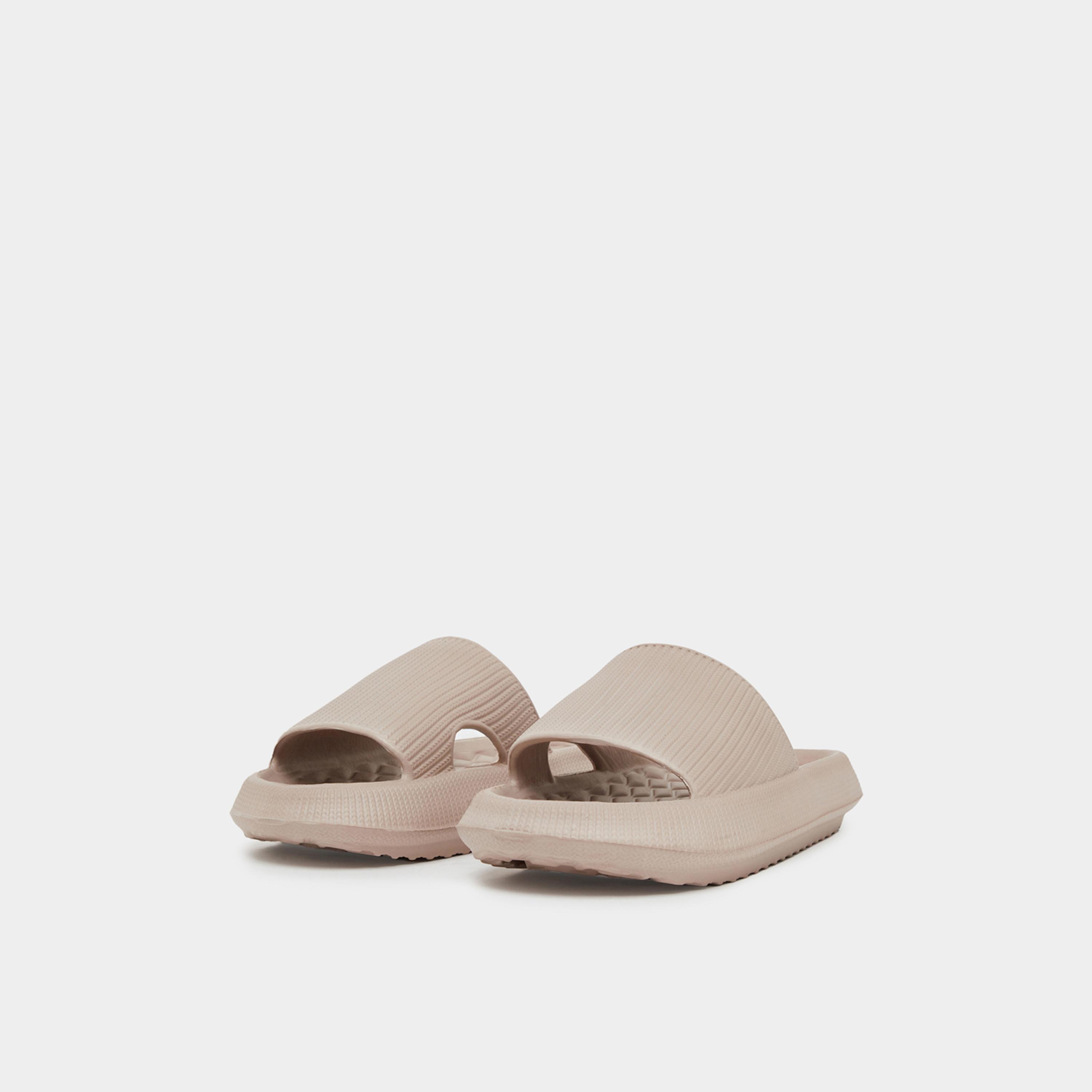 ستايلي - شبشب نسائي مفتوح من الأمام تصميم منقوش-women-shoes-flats-slides-image-1