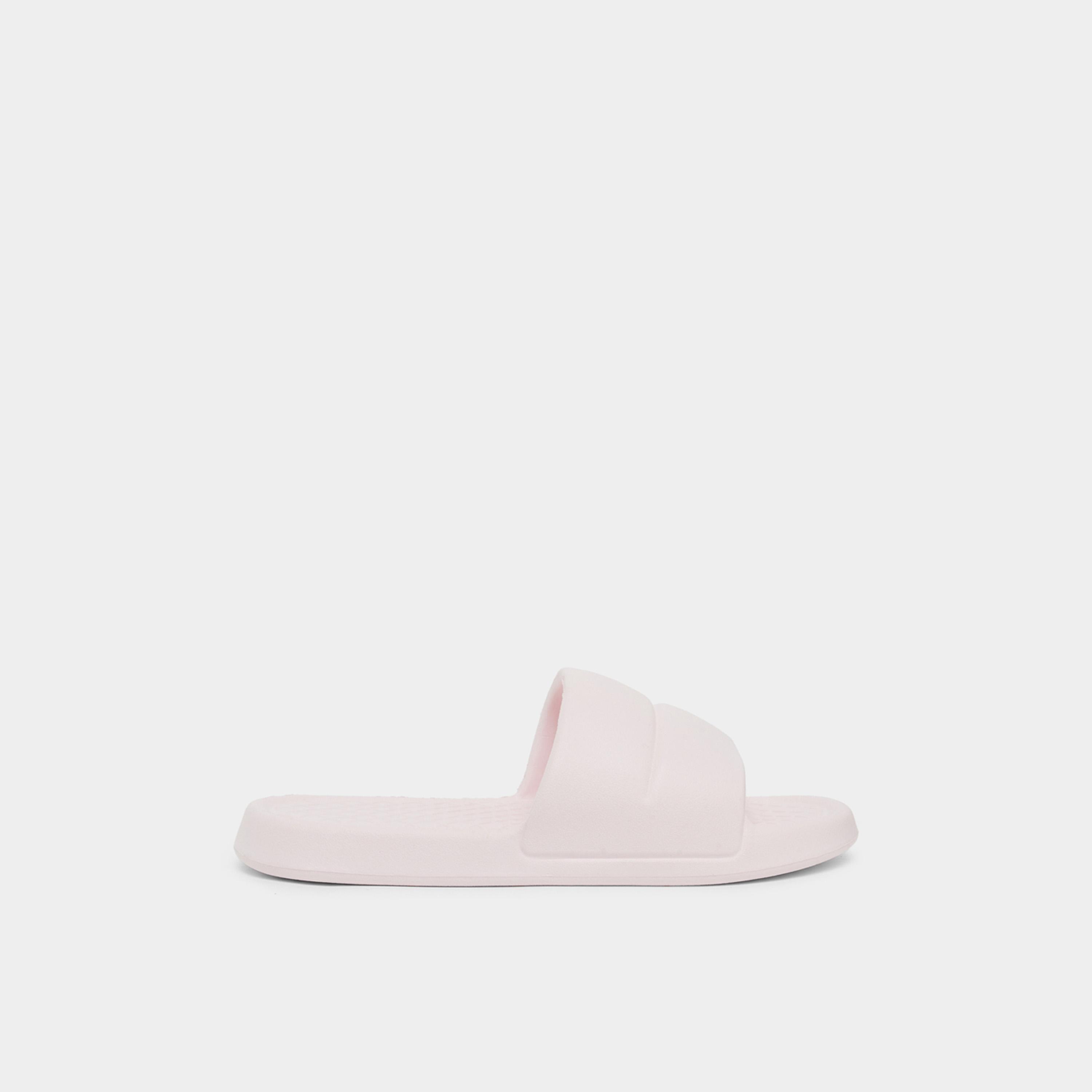 Styli Womens Pink Plain Slip-On Slides-women-shoes-flats-slides-image-2