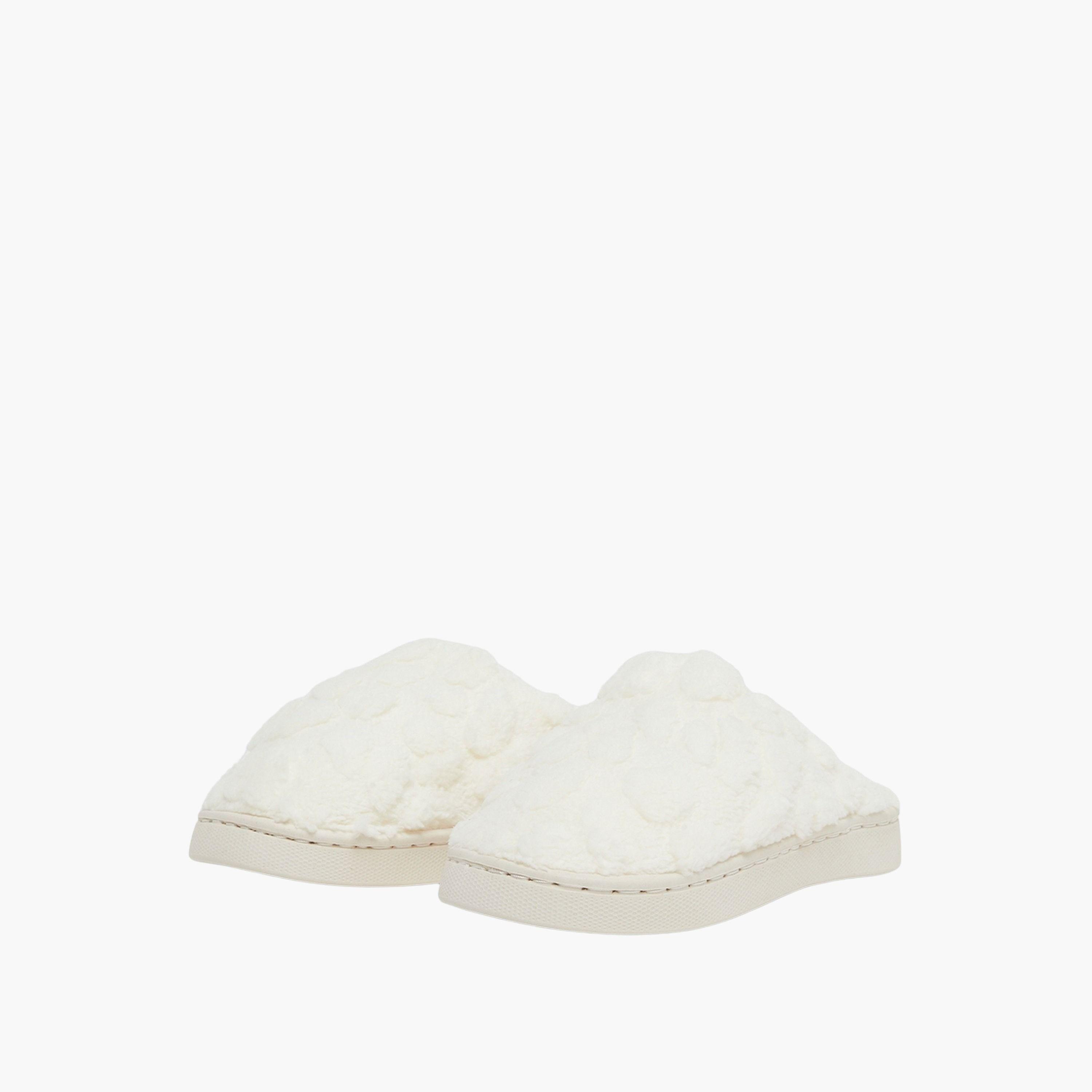 Styli Off White Plush Bedroom Slippers-women-shoes-bedroomslippers-image-1