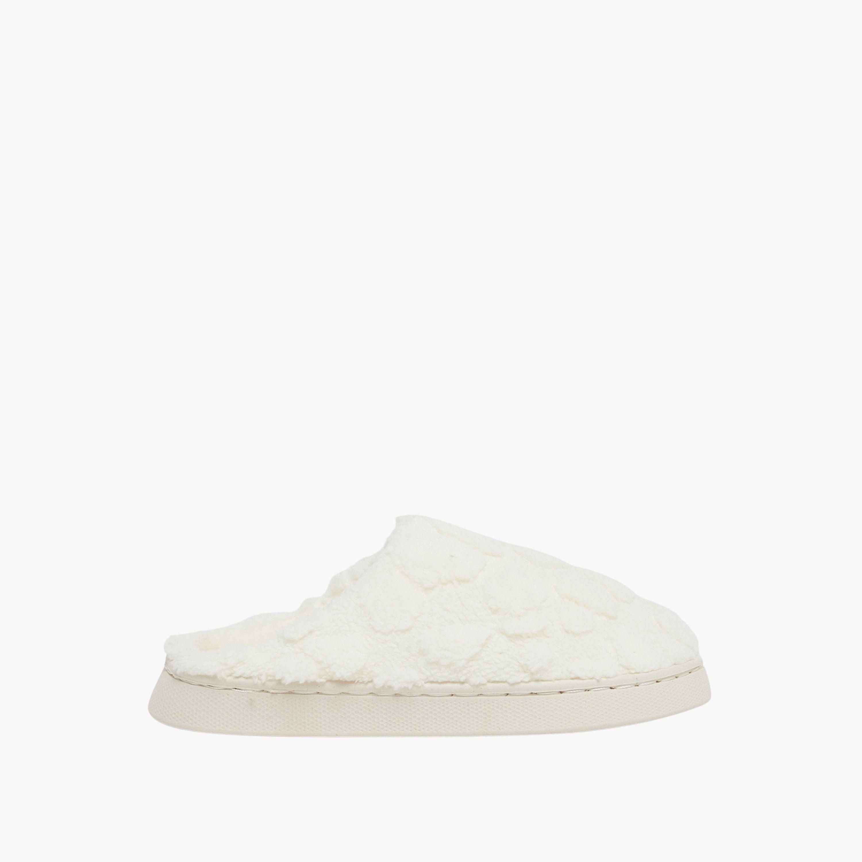 Styli Off White Plush Bedroom Slippers-women-shoes-bedroomslippers-image-2
