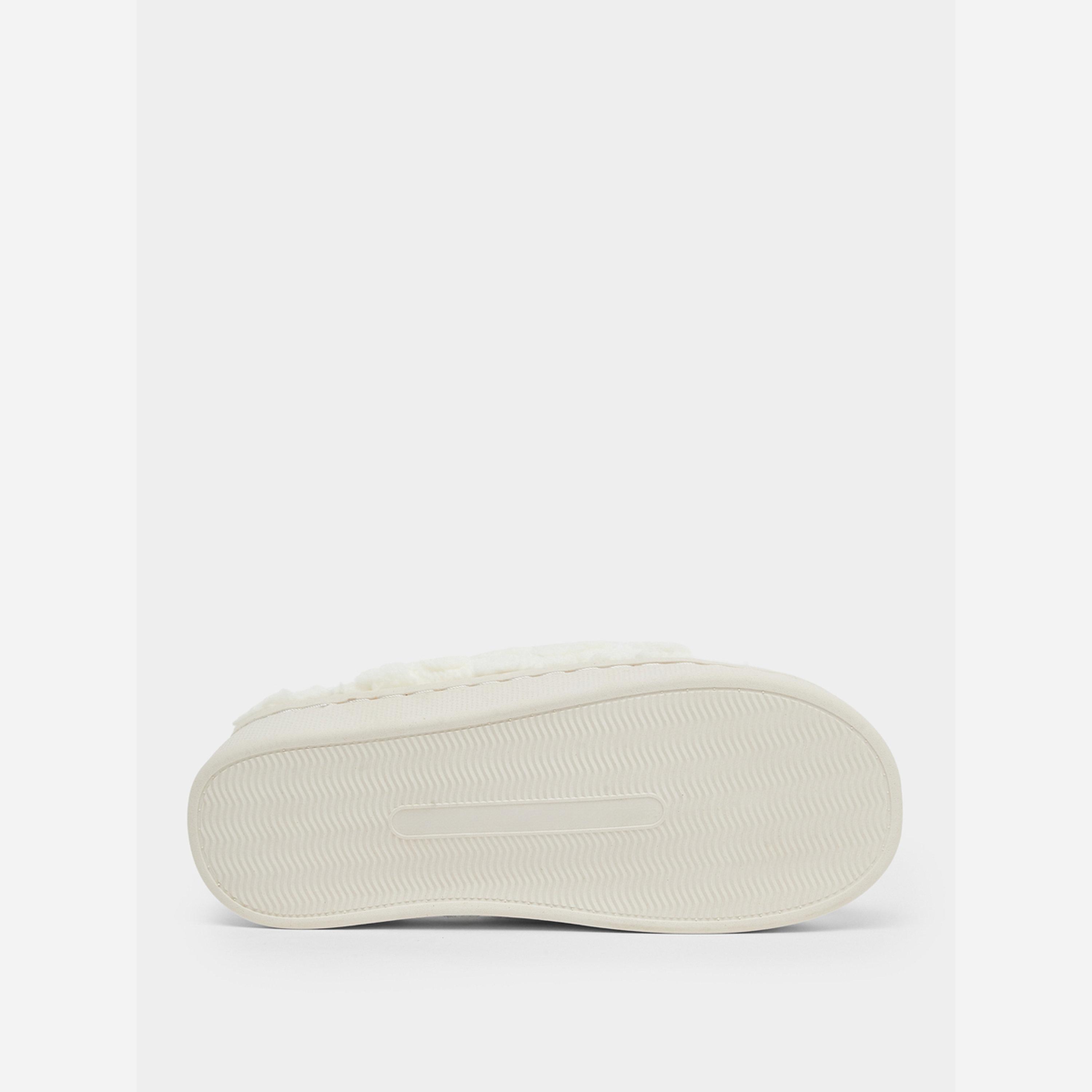 Styli Off White Plush Bedroom Slippers-women-shoes-bedroomslippers-image-6