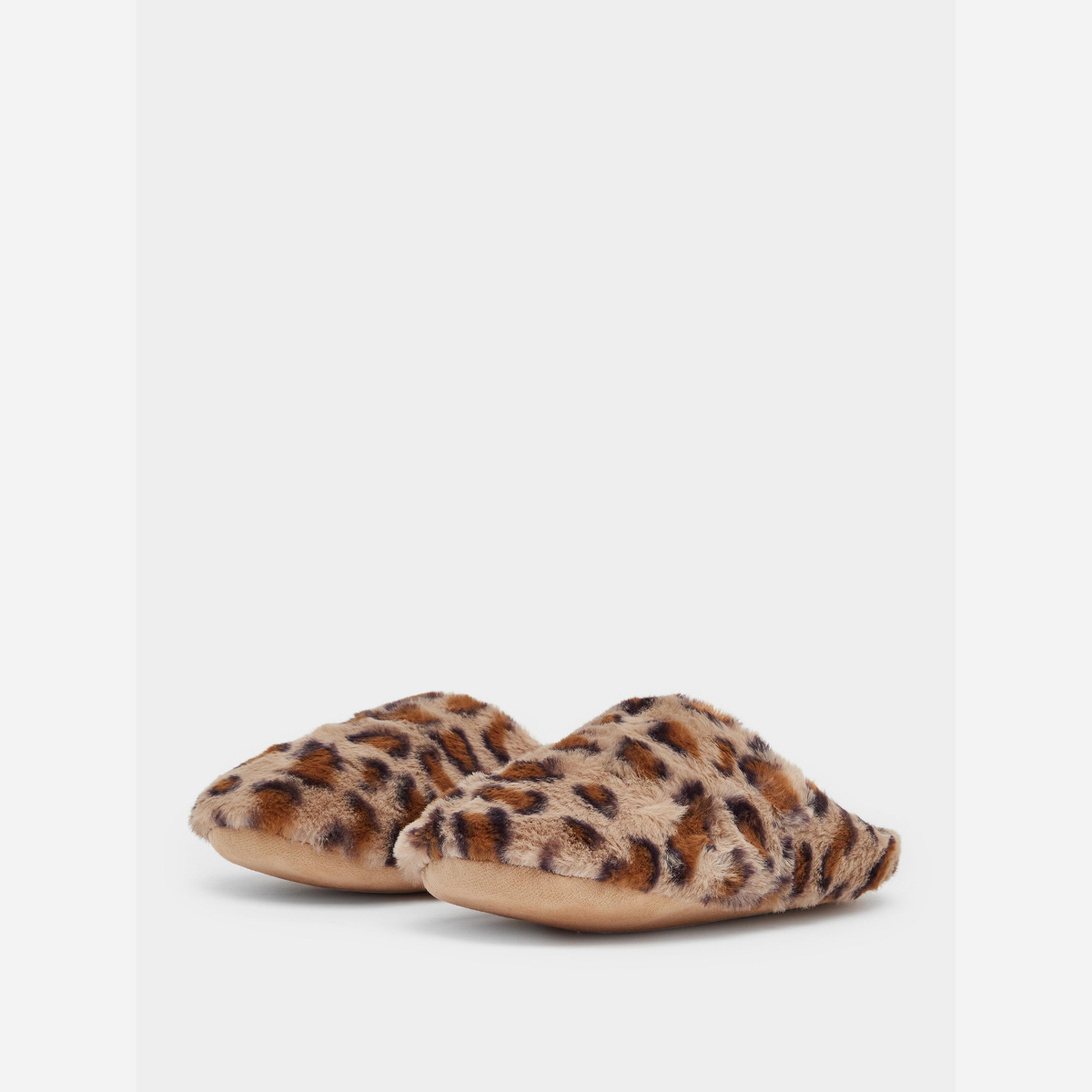 Styli Leopard Print Bedroom Slippers-women-shoes-bedroomslippers-image-1