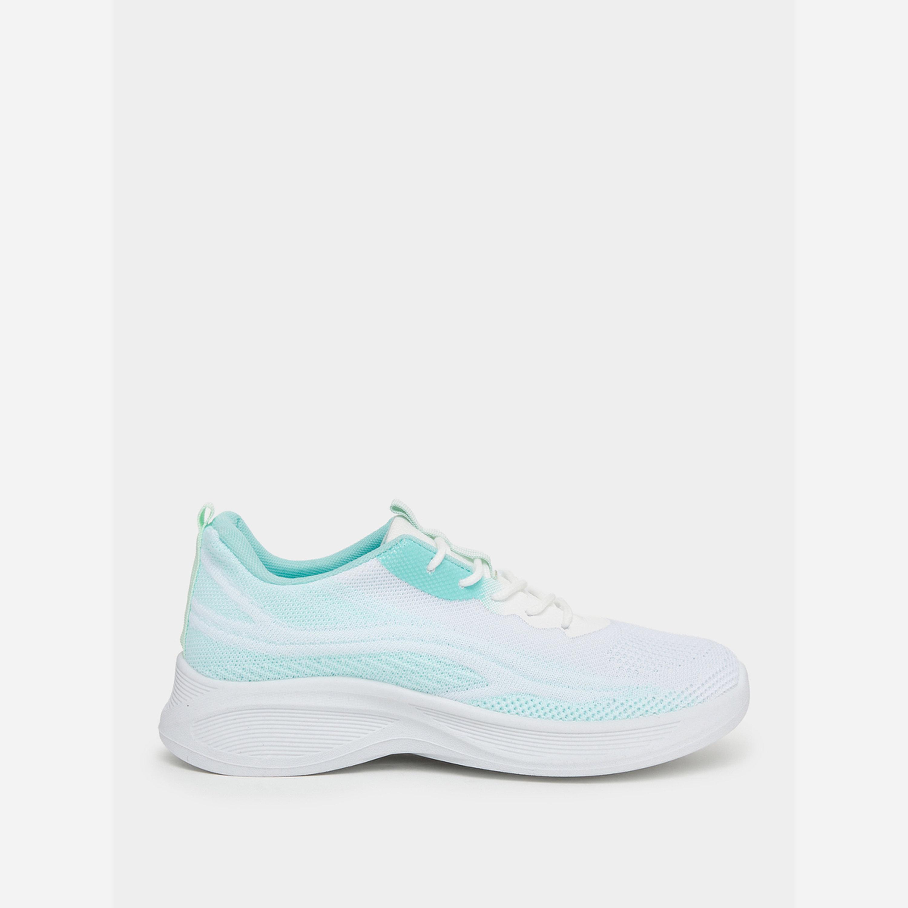 ستايلي - حذاء رياضي نسائي لون أخضر رباط-women-shoes-sneakers-image-2