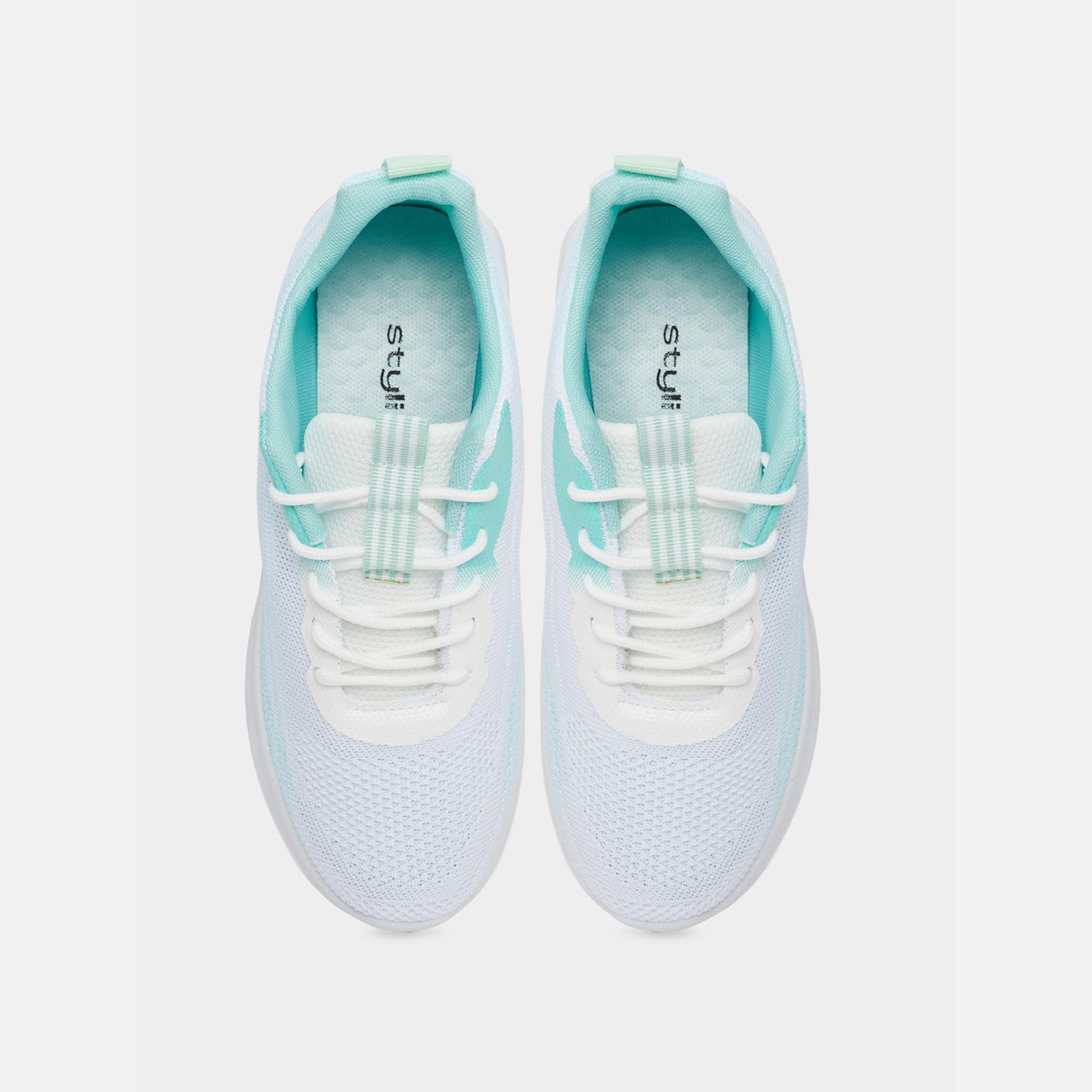 Styli Women Green Lace Up Running Sneakers-women-shoes-sneakers-image-3