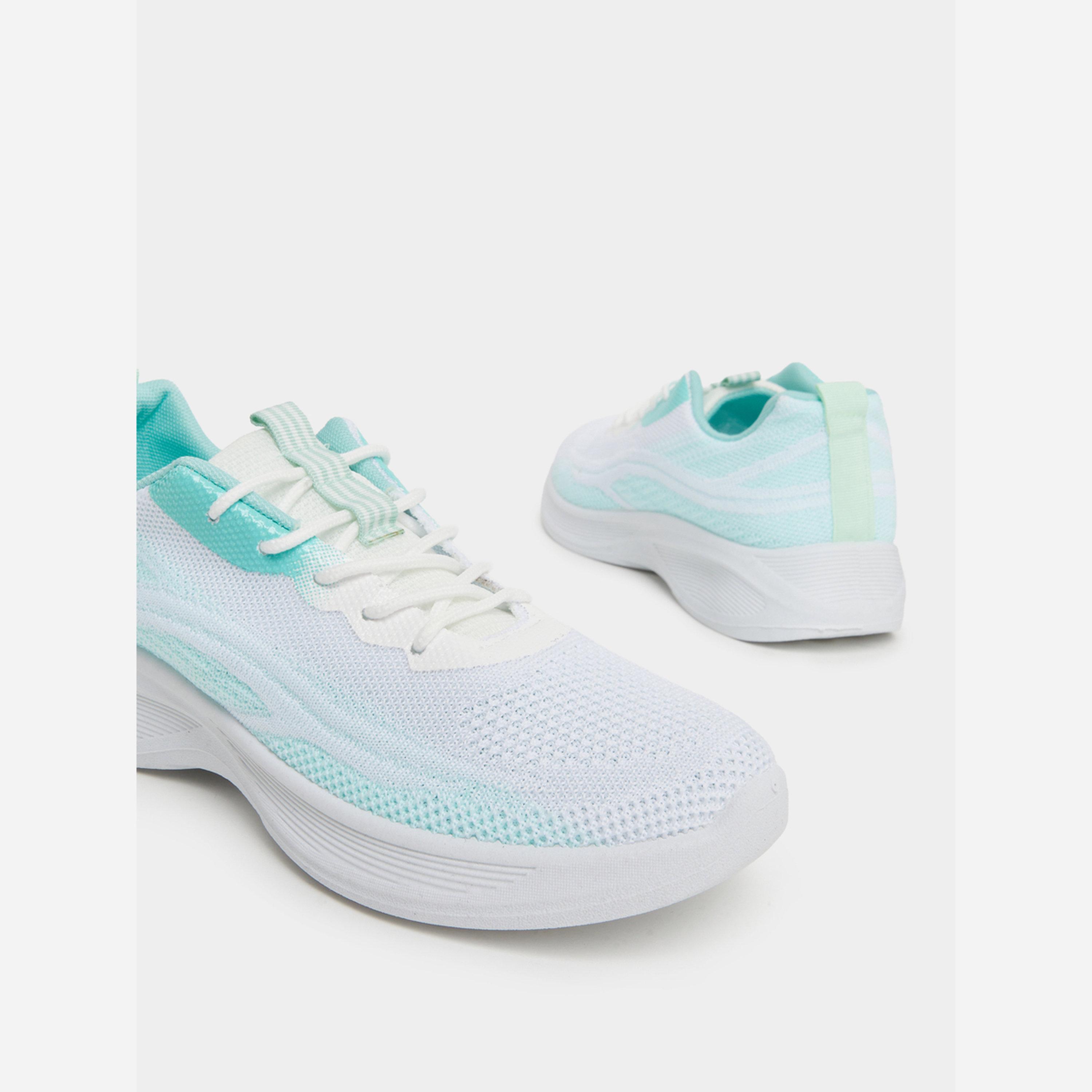 ستايلي - حذاء رياضي نسائي لون أخضر رباط-women-shoes-sneakers-image-4