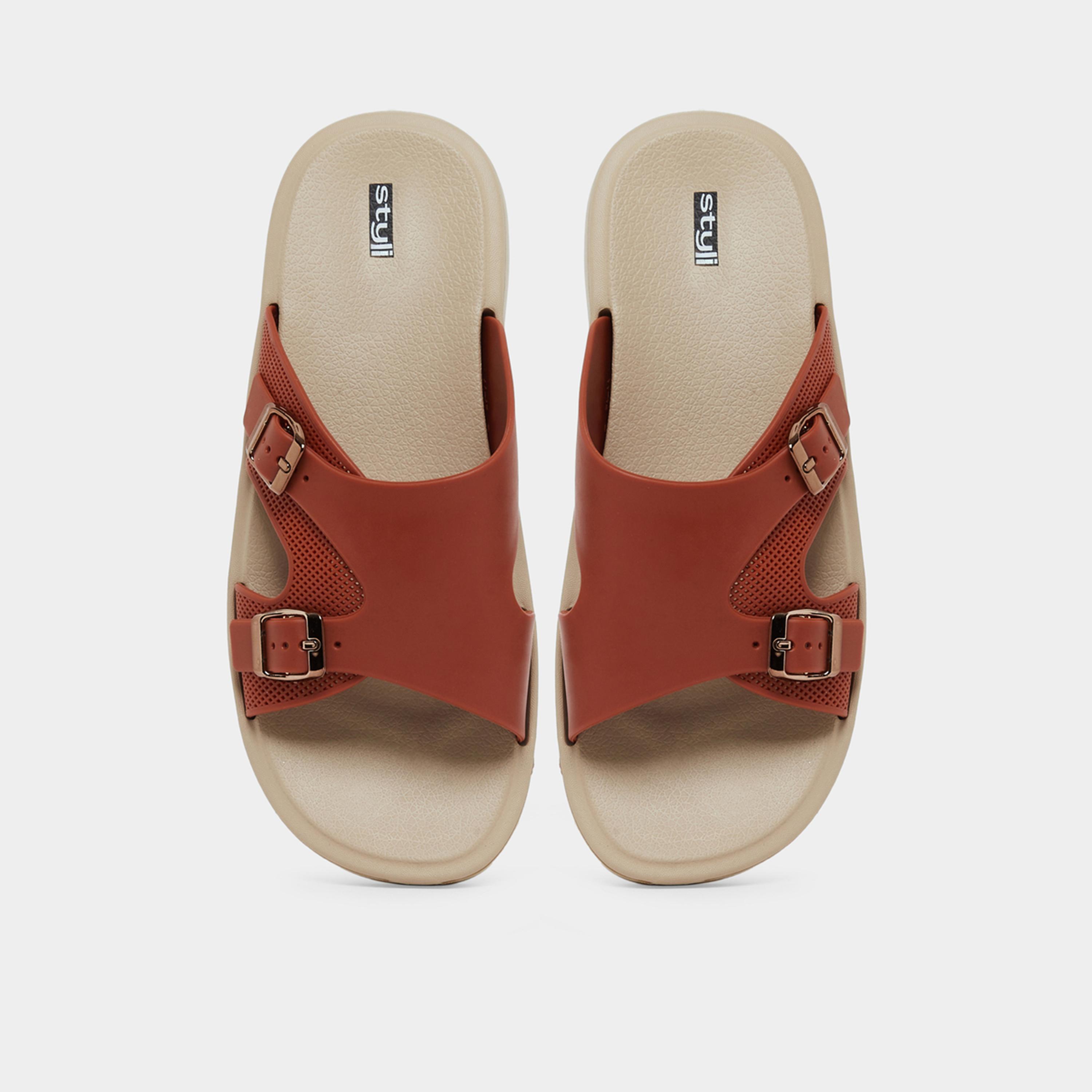 Styli Buckle Detail Adjustable Strap Sandals-men-shoes-sandals-image-3