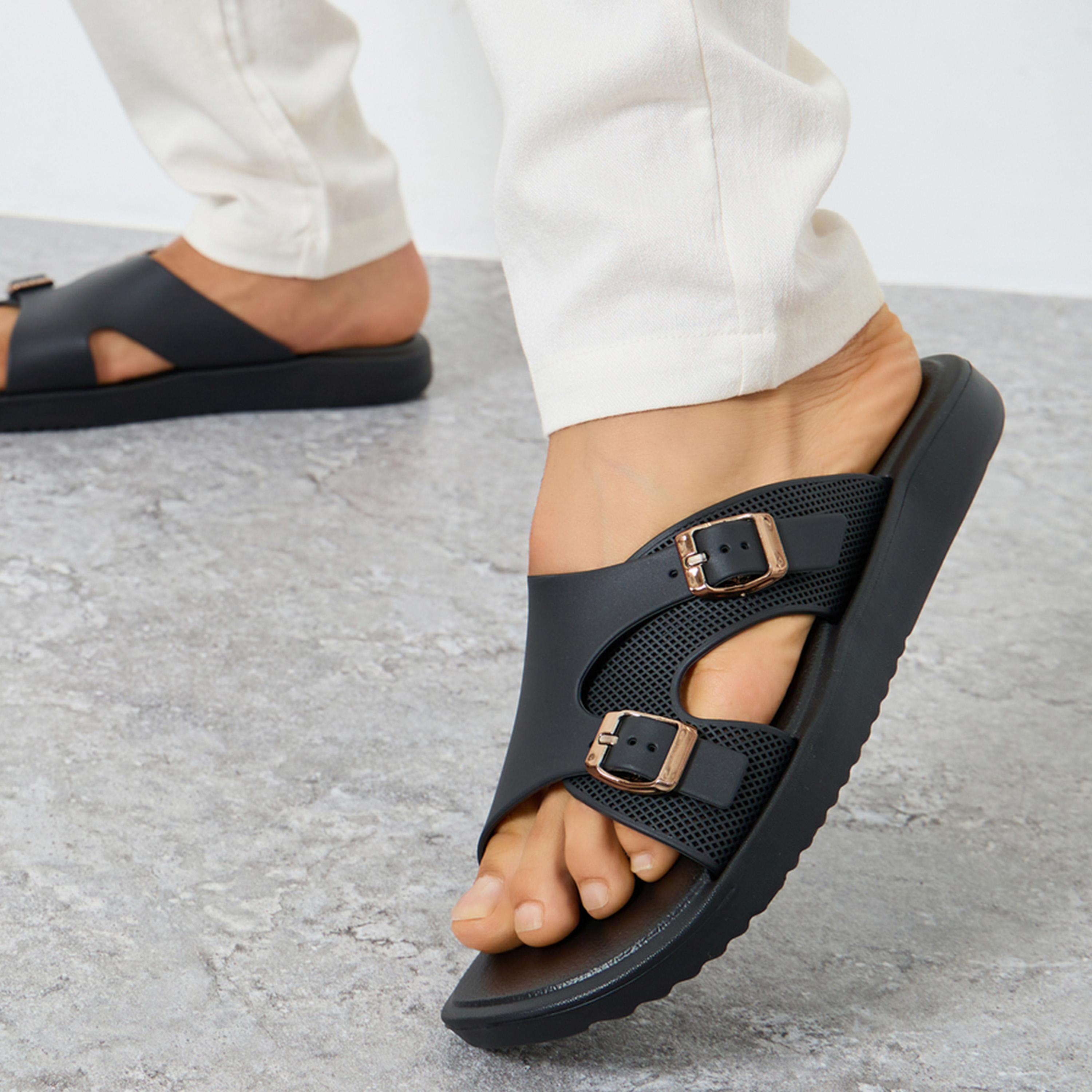 Styli Buckle Detail Adjustable Strap Sandals-men-shoes-sandals-image-2