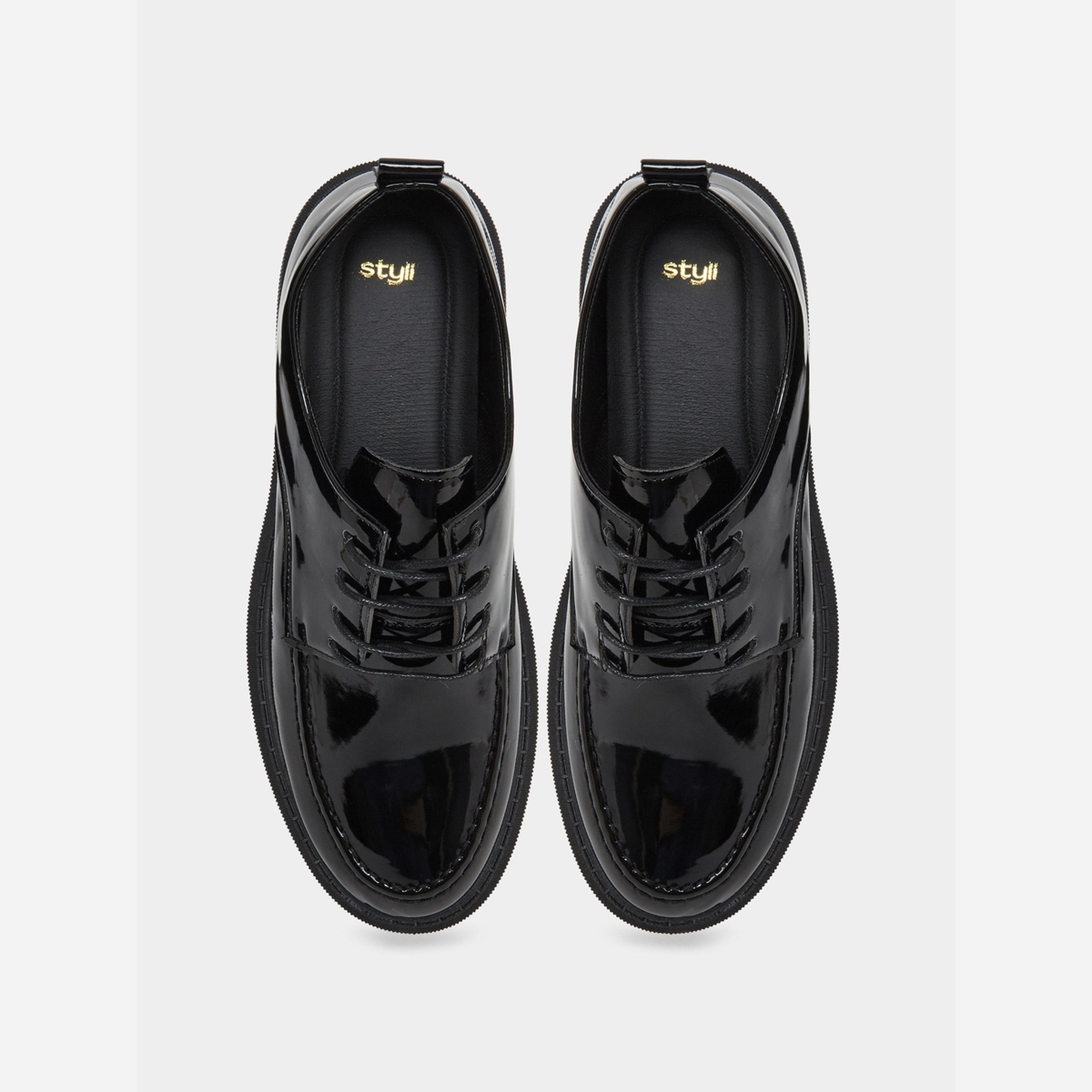 Styli Men Black Patent Leather Formal Oxford Shoes-men-shoes-loafersandmoccasins-image-3